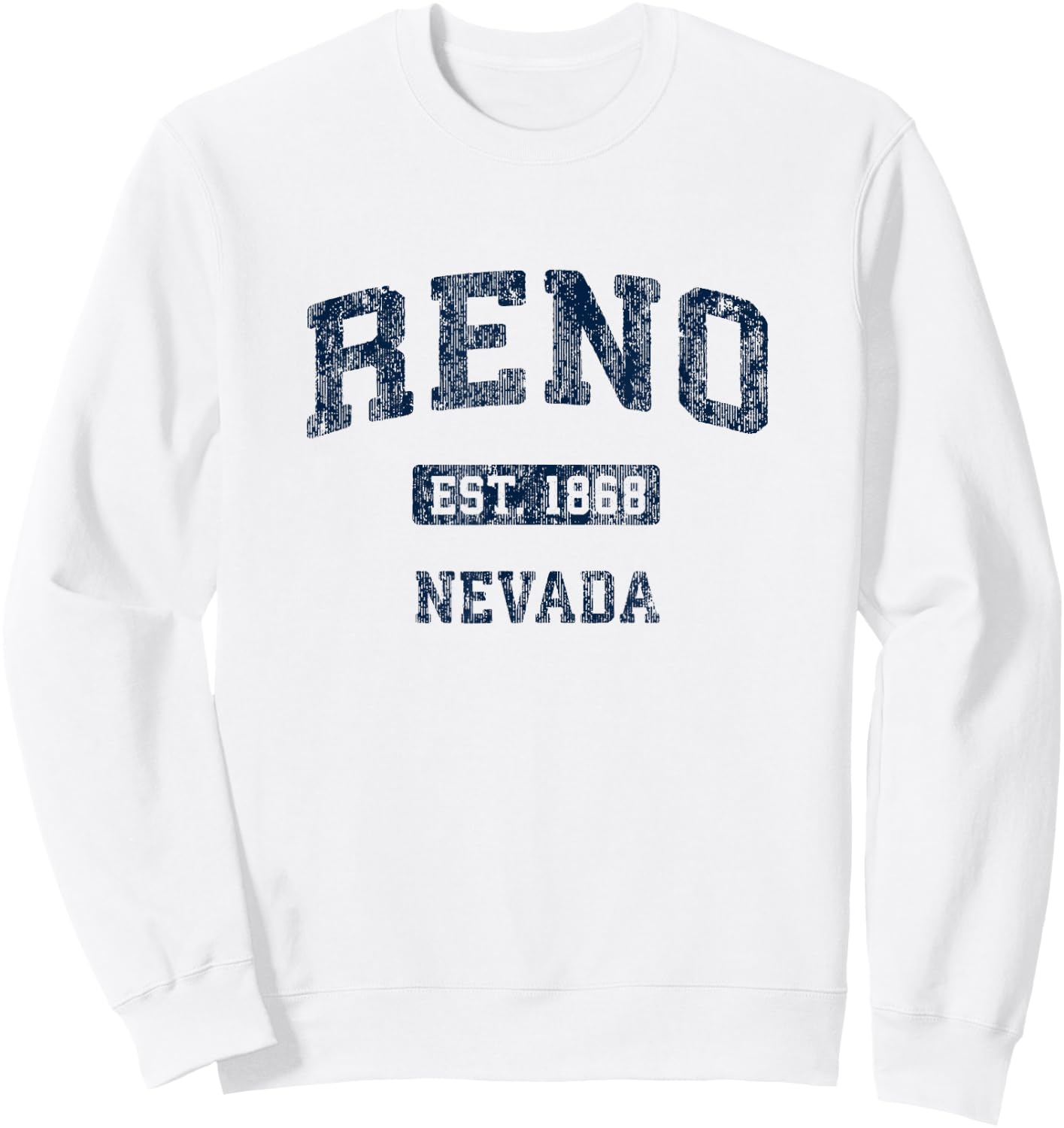 Reno Nevada NV Vintage Athletic Sports Design Sweatshirt - Sweatshirt | White