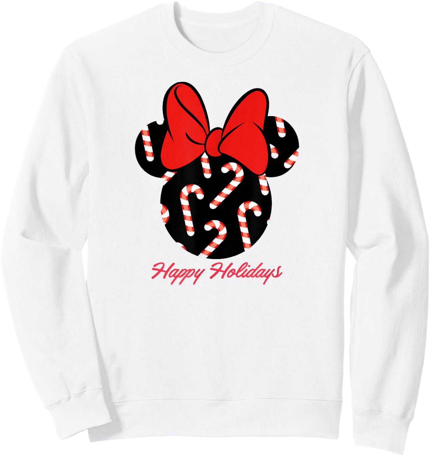 Disney Minnie Candy Canes Holiday Sweatshirt - Sweatshirt | White