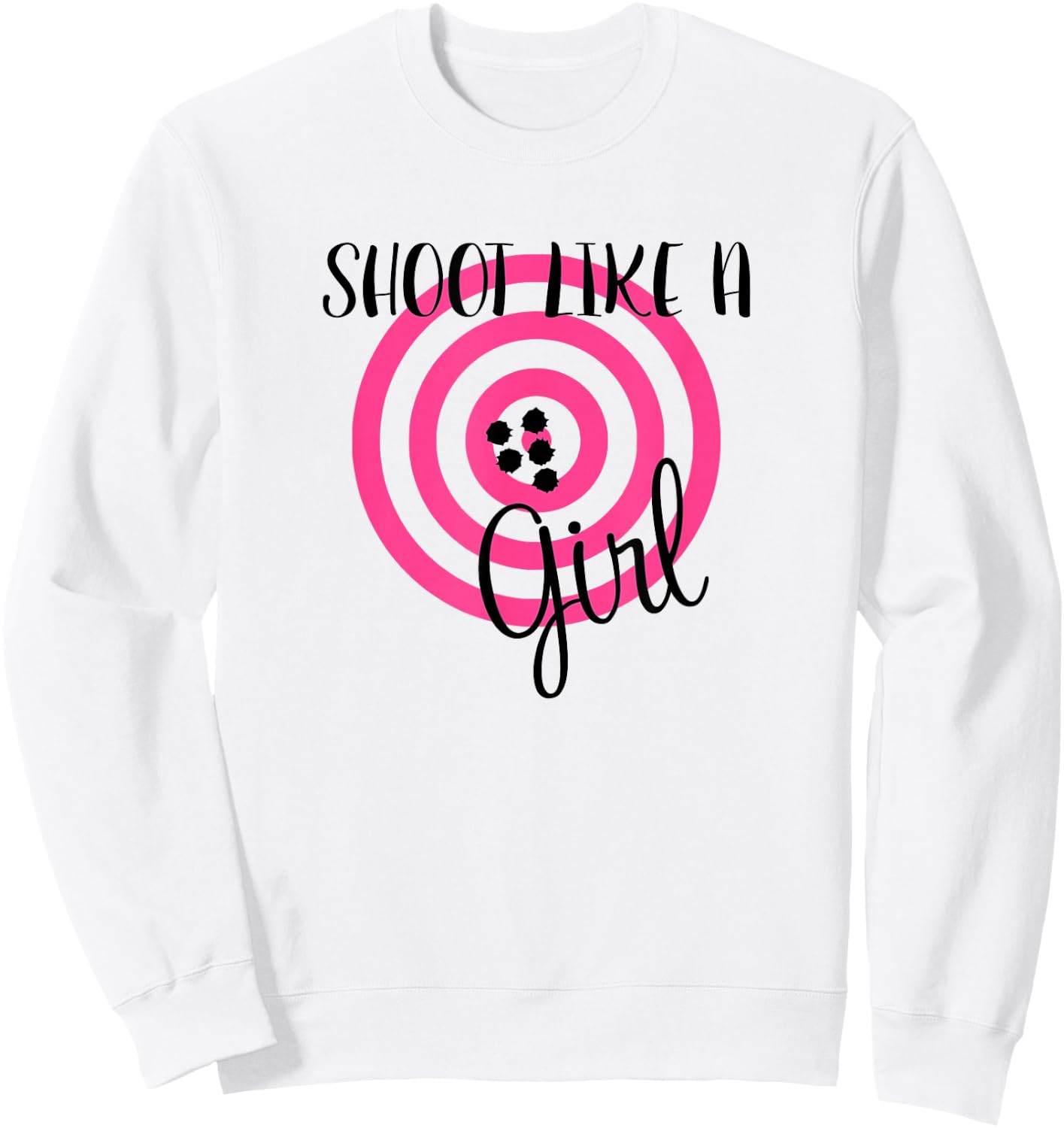 Shoot Like a Girl - Guns Ammo & America Clothing Co. Sweatshirt - Sweatshirt | White