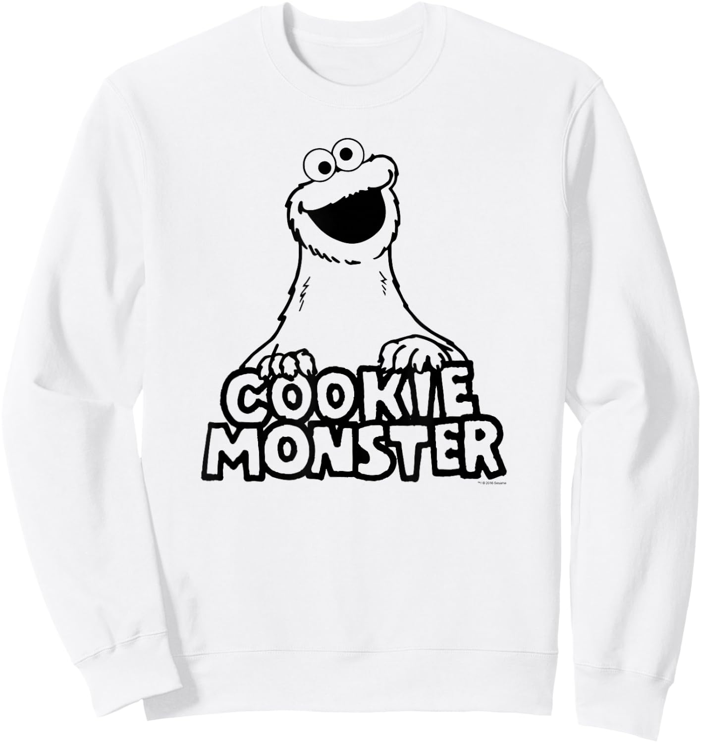 Sesame Street Vintage Cookie Monster T Shirt Sweatshirt - Sweatshirt | White