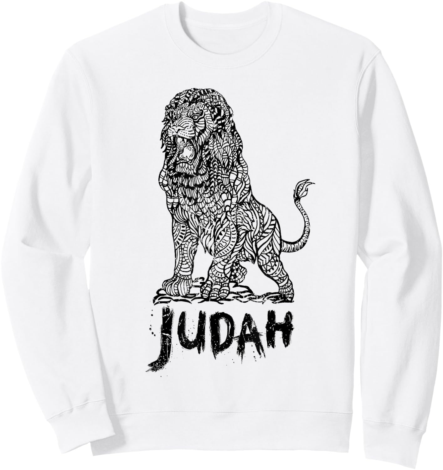 Lion of Judah Israel Jewish Jerusalem Jew Hebrew Sweatshirt - Sweatshirt | White