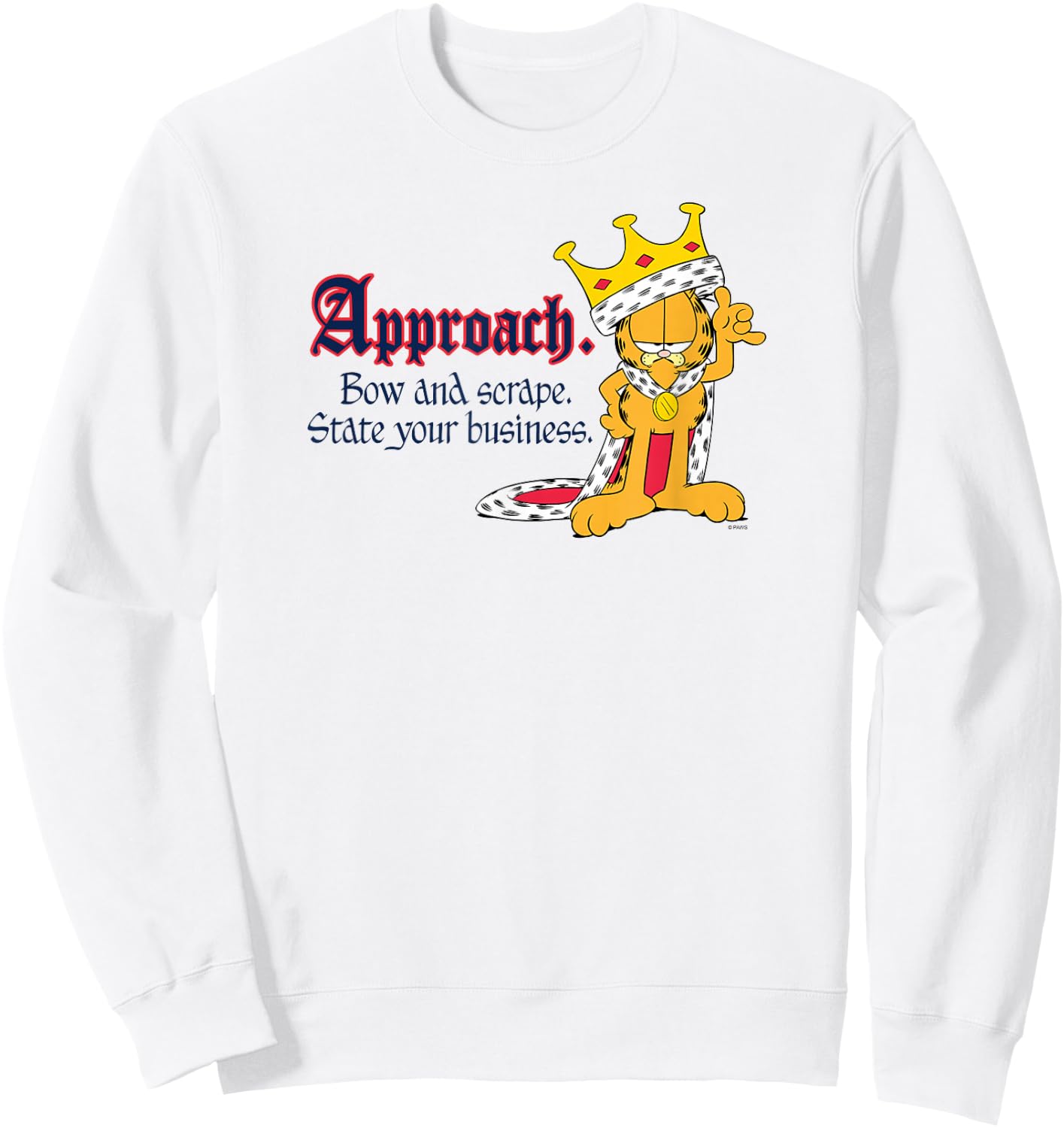 Garfield State Your Business Sweatshirt - Sweatshirt | White