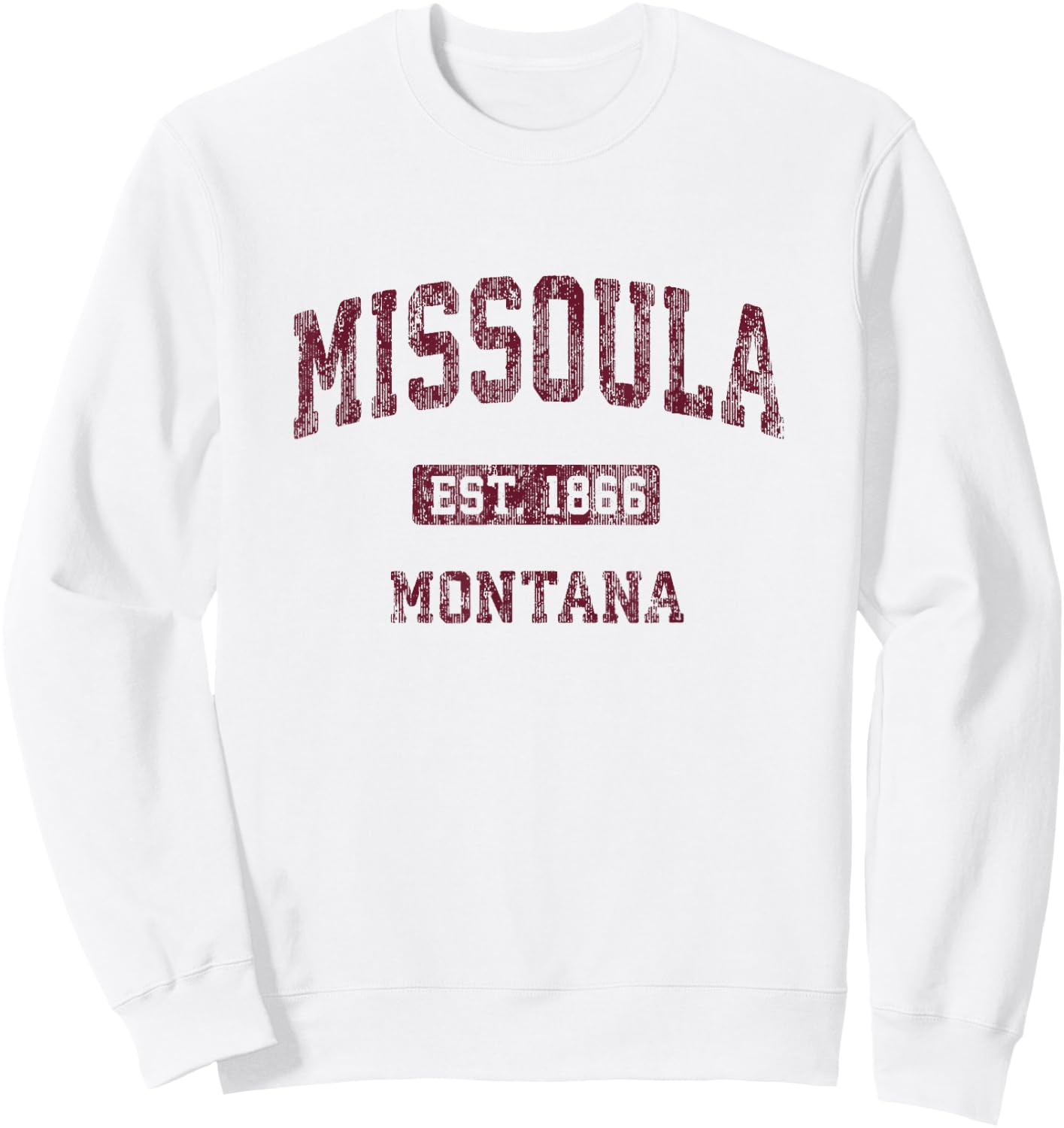 Missoula Montana MT Vintage Athletic Sports Design Sweatshirt - Sweatshirt | White