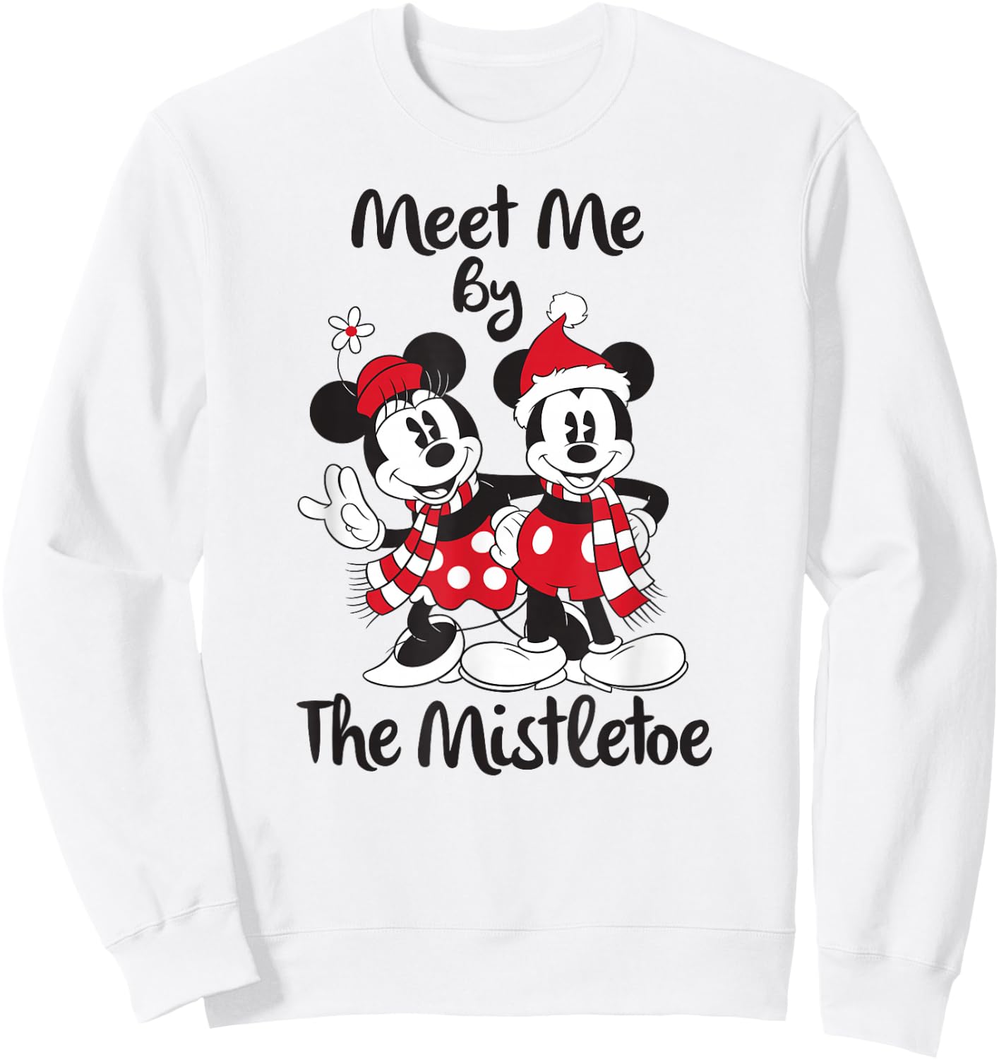 Disney - Mickey Mouse Mistletoe Holiday Sweatshirt - Sweatshirt | White
