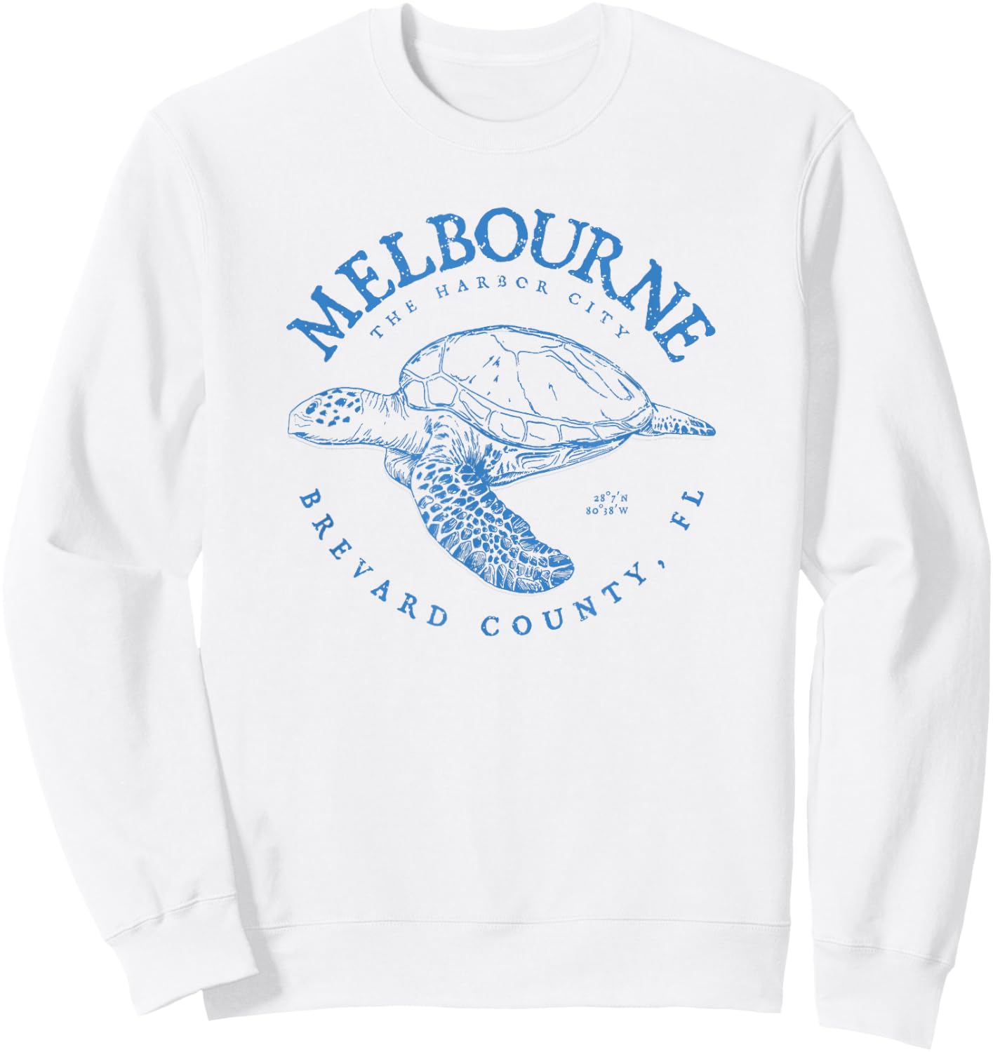 Loggerhead Melbourne Turtle Gift Florida and Palm Bay Sweatshirt - Sweatshirt | White