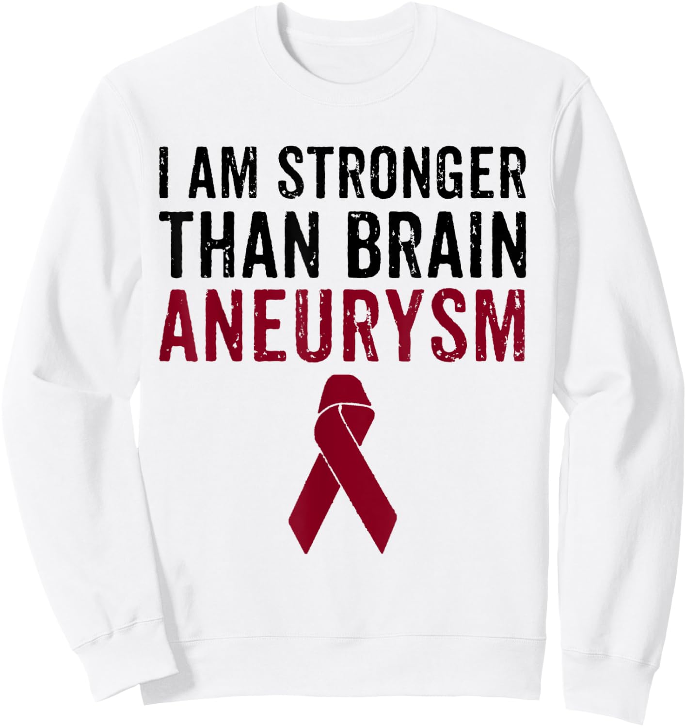 Brain Aneurysm Awareness Shirts Survivor Sweatshirt - Sweatshirt | White