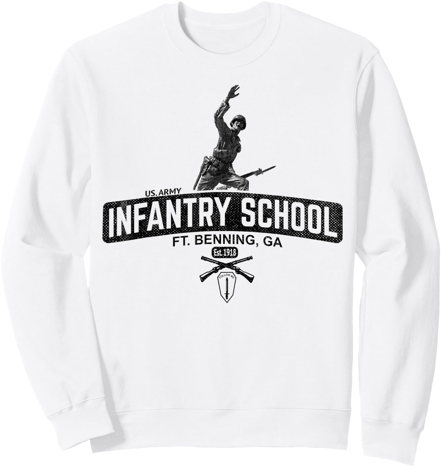 Army Infantry School - Fort Benning Sweatshirt - Sweatshirt | White