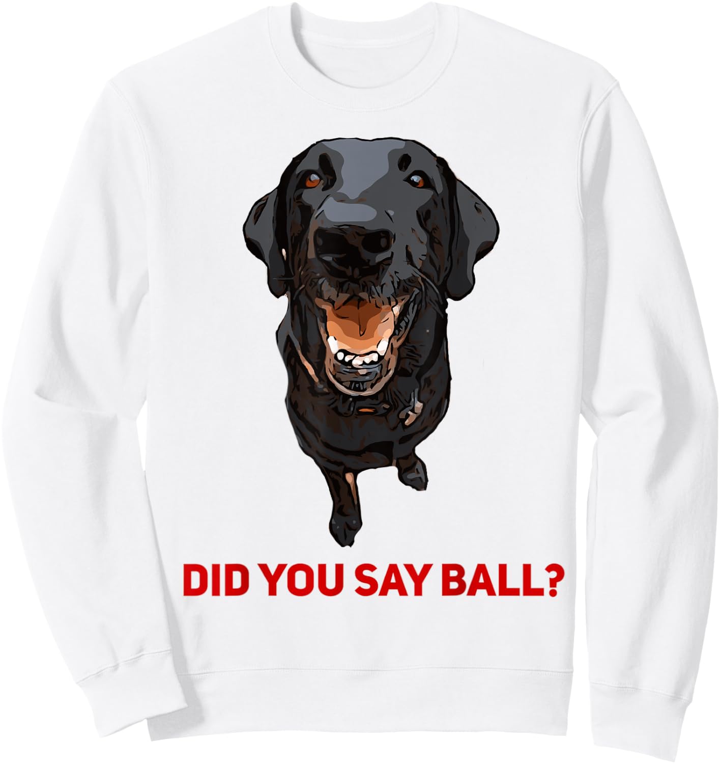 Black Lab Did you say Ball ? Sweatshirt - Sweatshirt | White