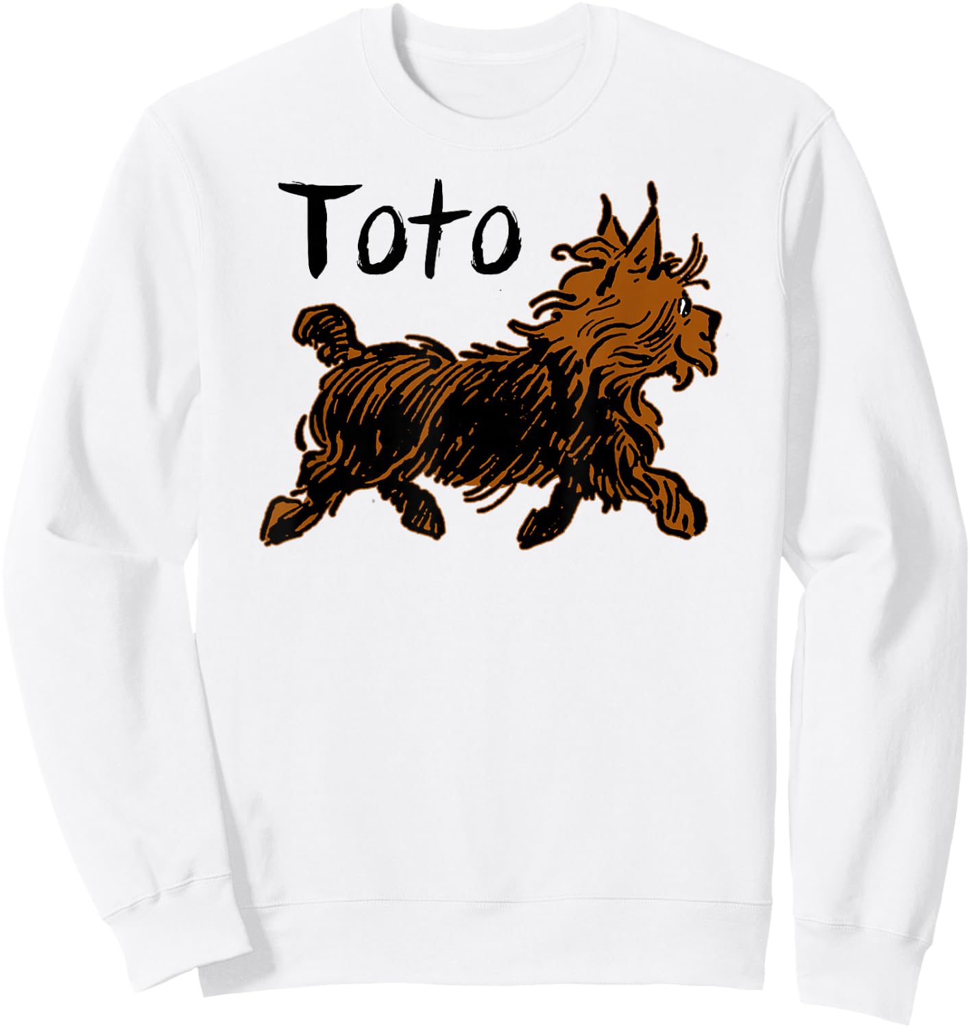 Retro Toto Wizard of OZ Dog Shirt Art Design-Funny Fairytale Sweatshirt - Sweatshirt | White