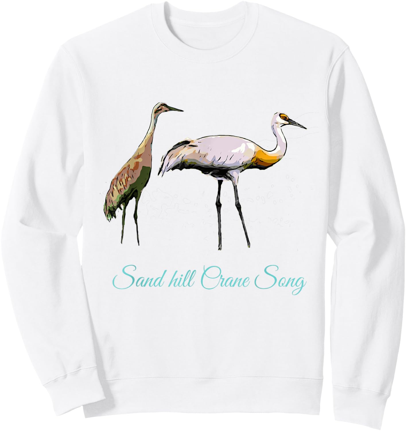 Sandhill Crane Dance Sweatshirt - Sweatshirt | White