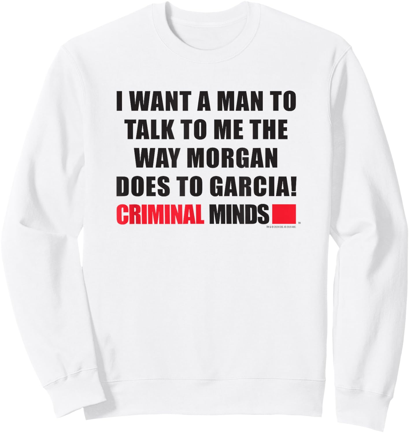 Criminal Minds Morgan and Garcia Sweatshirt - Sweatshirt | White