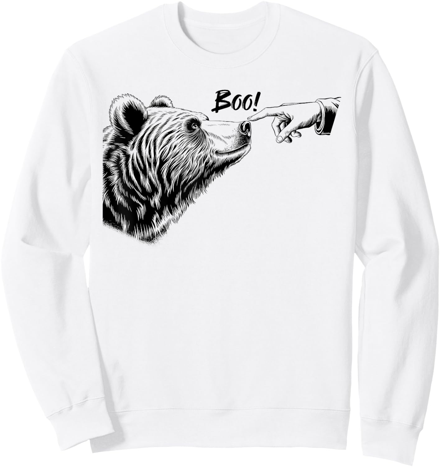 Funny Beer Lover Boop Bear Women Meme Bear Boop Sweatshirt - Sweatshirt | White