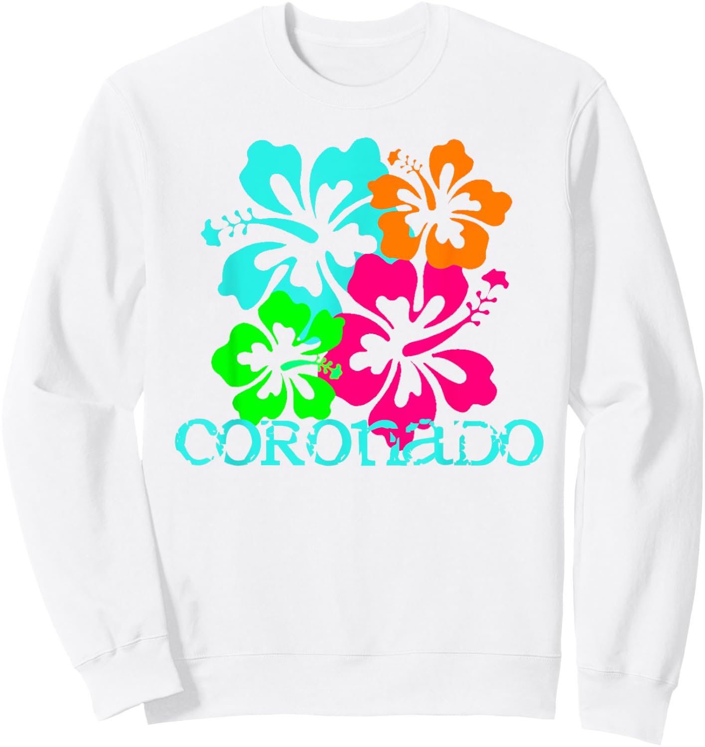 Coronado Island Beach Tropical Travel Surf Shirt Sweatshirt - Sweatshirt | White