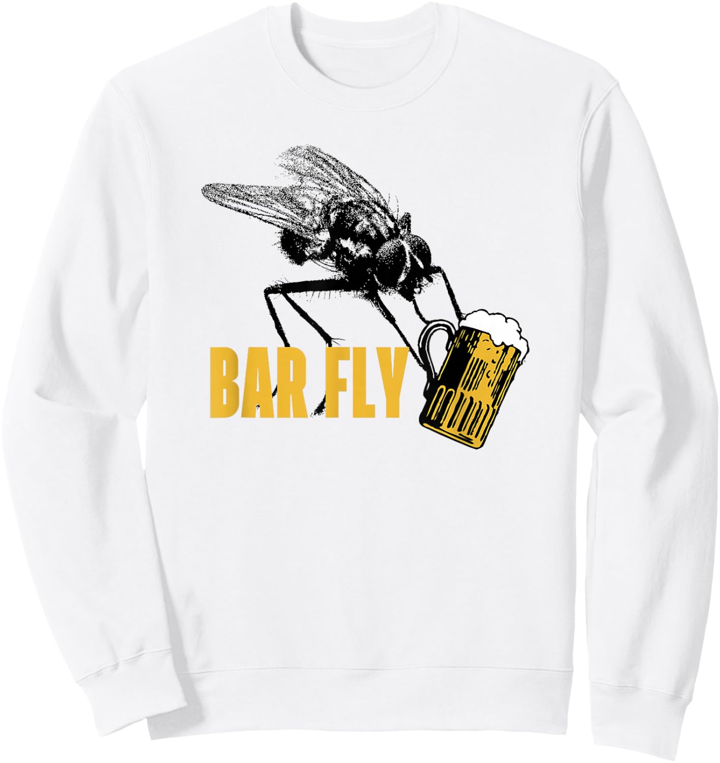 Bar Fly Shirt - Beer Brew Draft Draught Sweatshirt - Sweatshirt | White