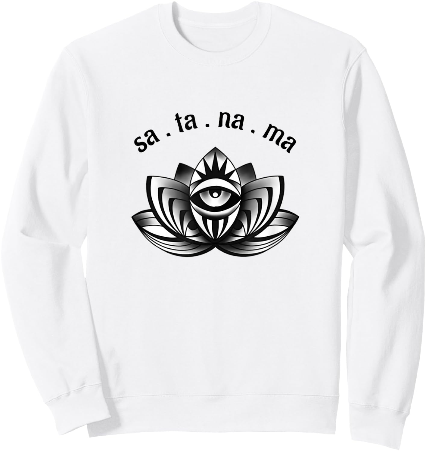 Kundalini Yoga Lotus Flower Pose Kirtan Kriya Mantra Sweatshirt - Sweatshirt | White