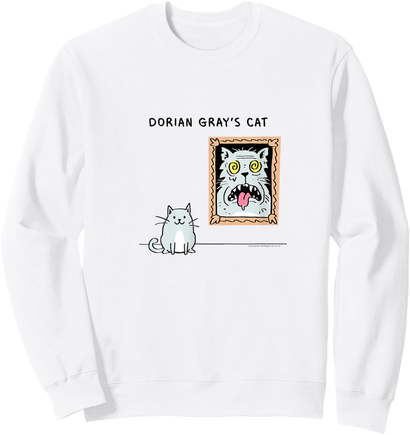 Dorian Gray's Cat teeshirt from Skunkbear Sweatshirt - Sweatshirt | White
