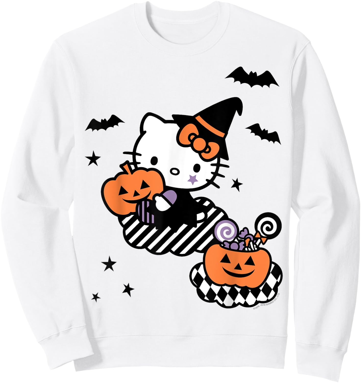 Hello Kitty Trick or Treat Halloween Shirt Sweatshirt - Sweatshirt | White