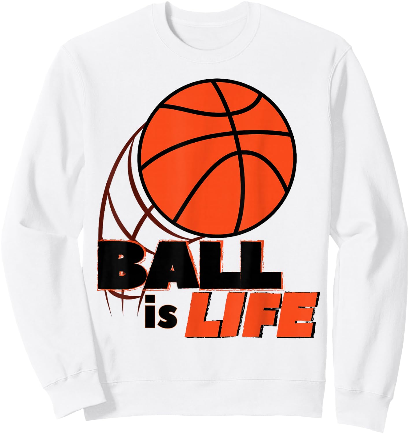 Basketball Ball Player Is Life Sweatshirt - Sweatshirt | White