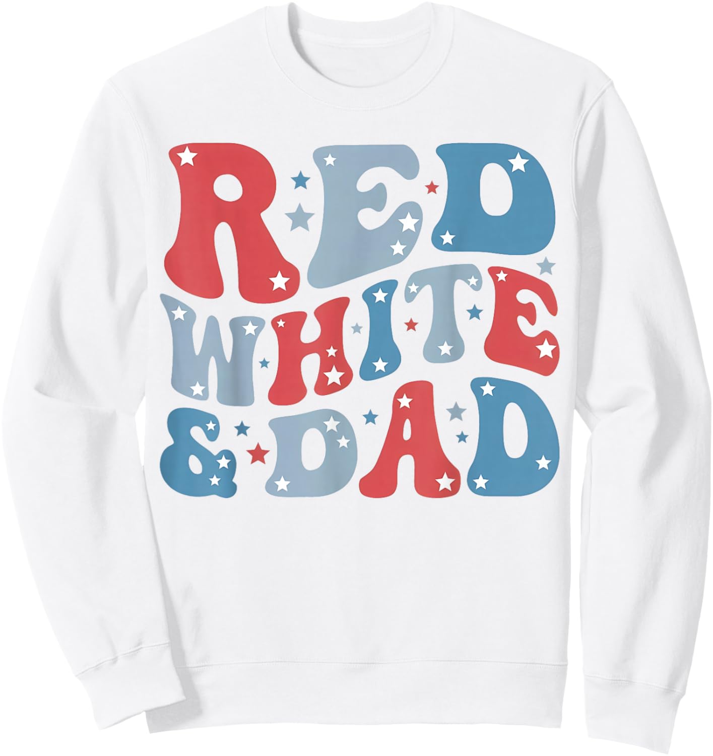 Red White and Dad Gender Reveal Family Matching Sweatshirt - Sweatshirt | White