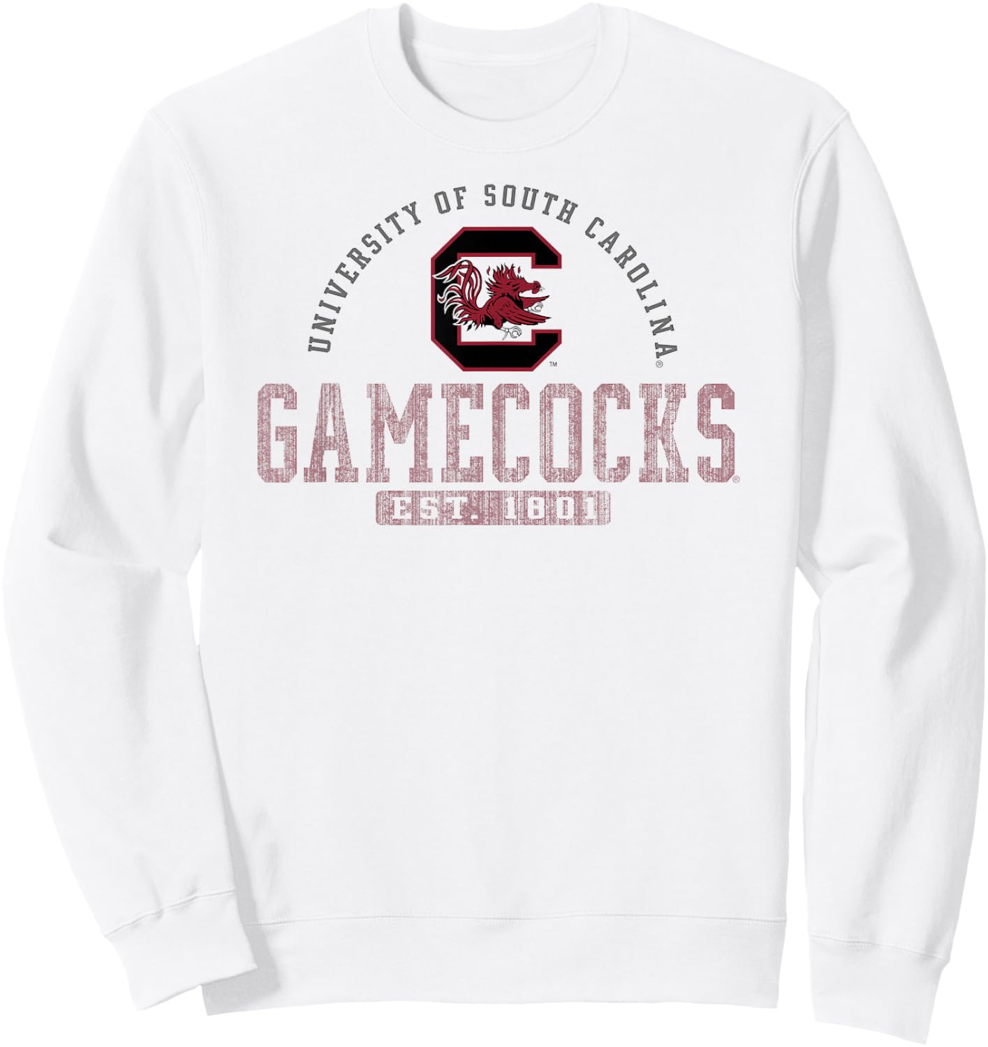 South Carolina Gamecocks Vintage 1801 White Licensed Sweatshirt - Sweatshirt | White