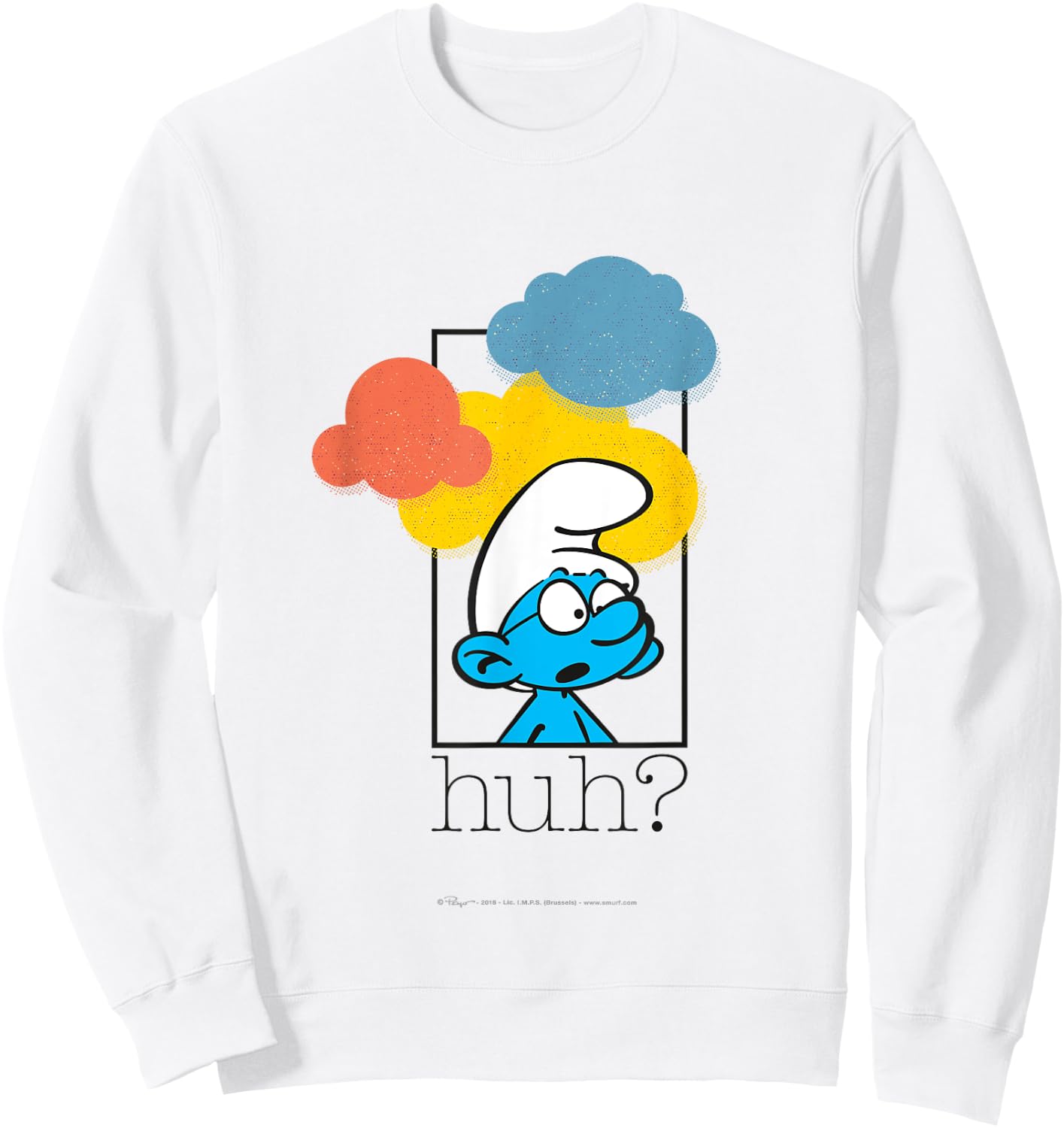 Huh Brainy Smurf Sweatshirt - Sweatshirt | White