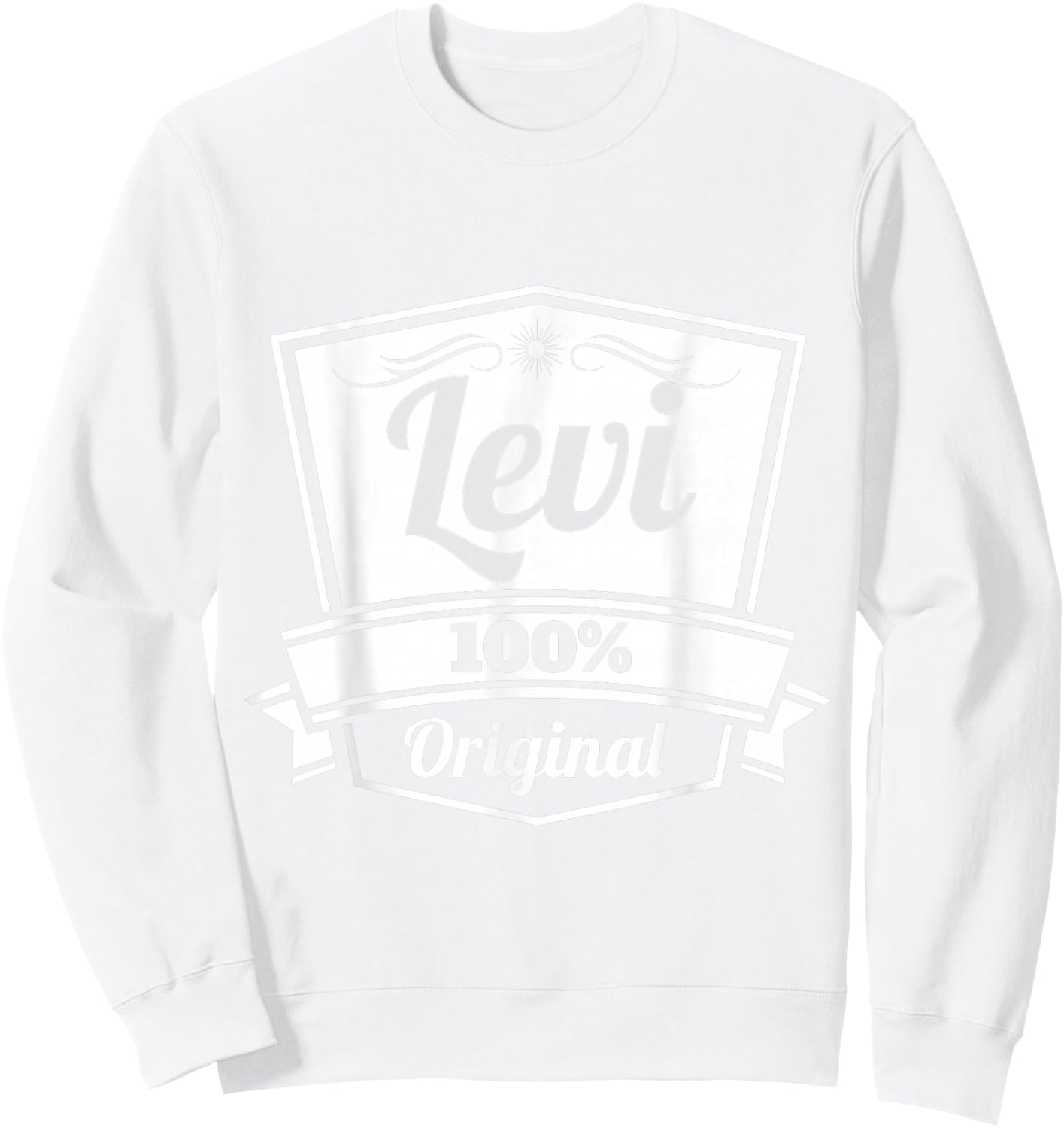 Levi Gift Shirt / Levi Personalized Name Birthday Sweatshirt - Sweatshirt | White