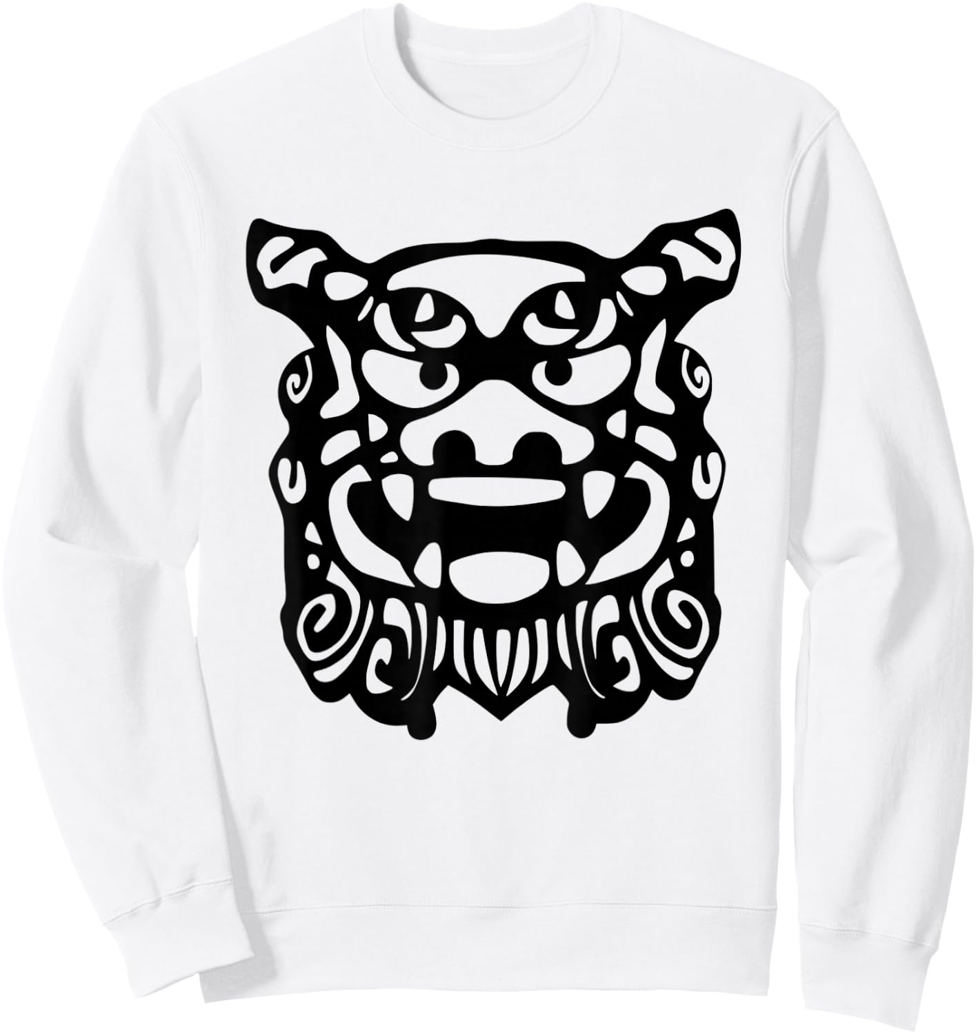 Shisa Japanese Guardian Lion Japan Sweatshirt - Sweatshirt | White