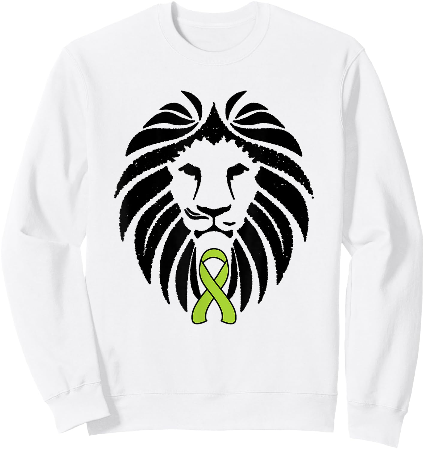 Mental Health Awareness Shirt Lion Awareness Ribbon S1 Sweatshirt - Sweatshirt | White