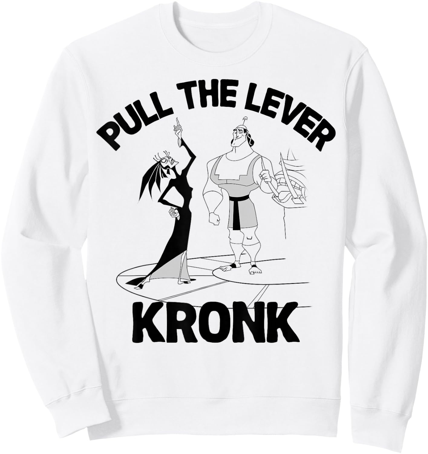 Disney Emperors New Groove Yzma Pull The Lever Kronk Sweatshirt - Sweatshirt | White