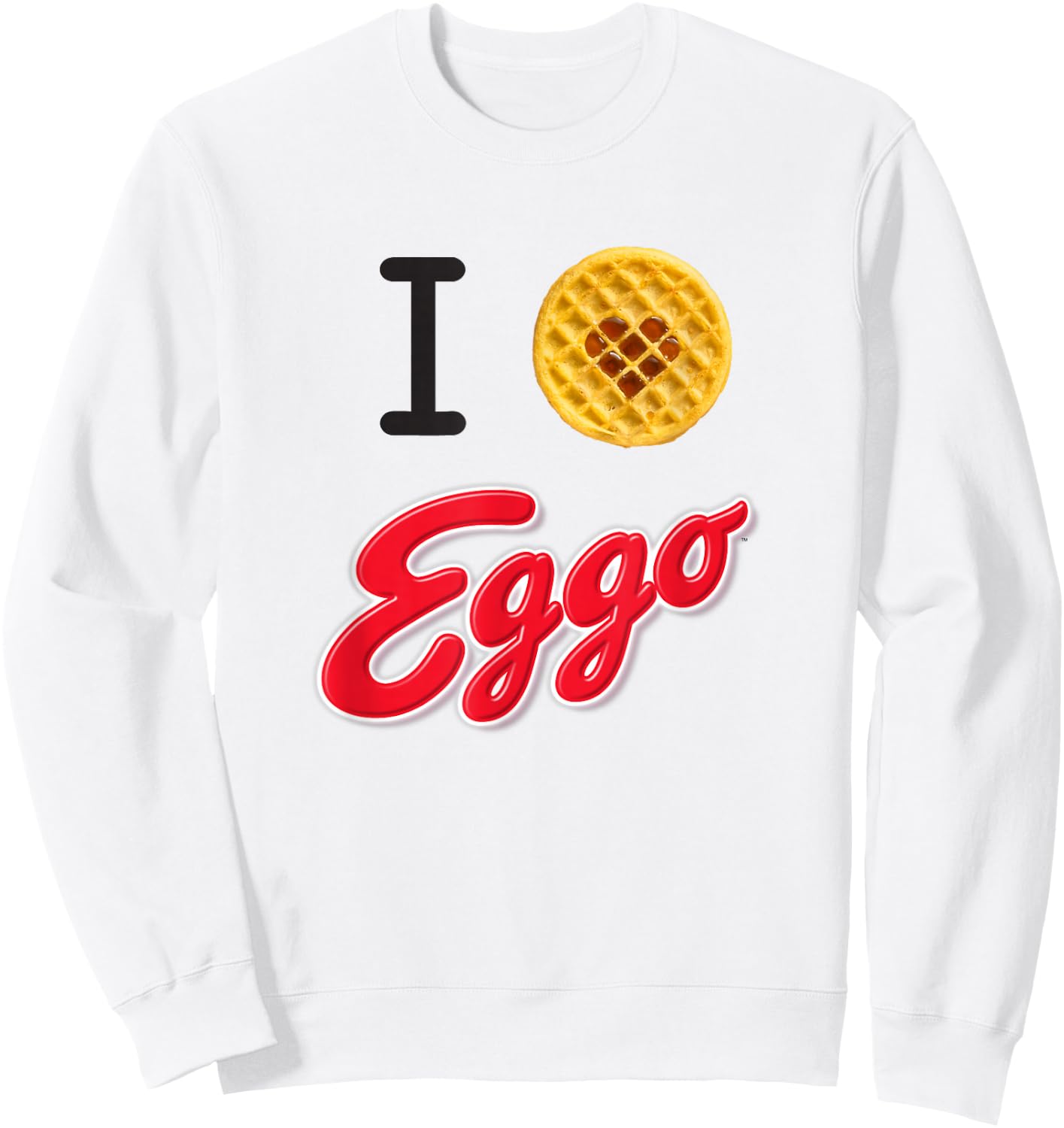 Eggo I Heart Eggo Sweatshirt - Sweatshirt | White