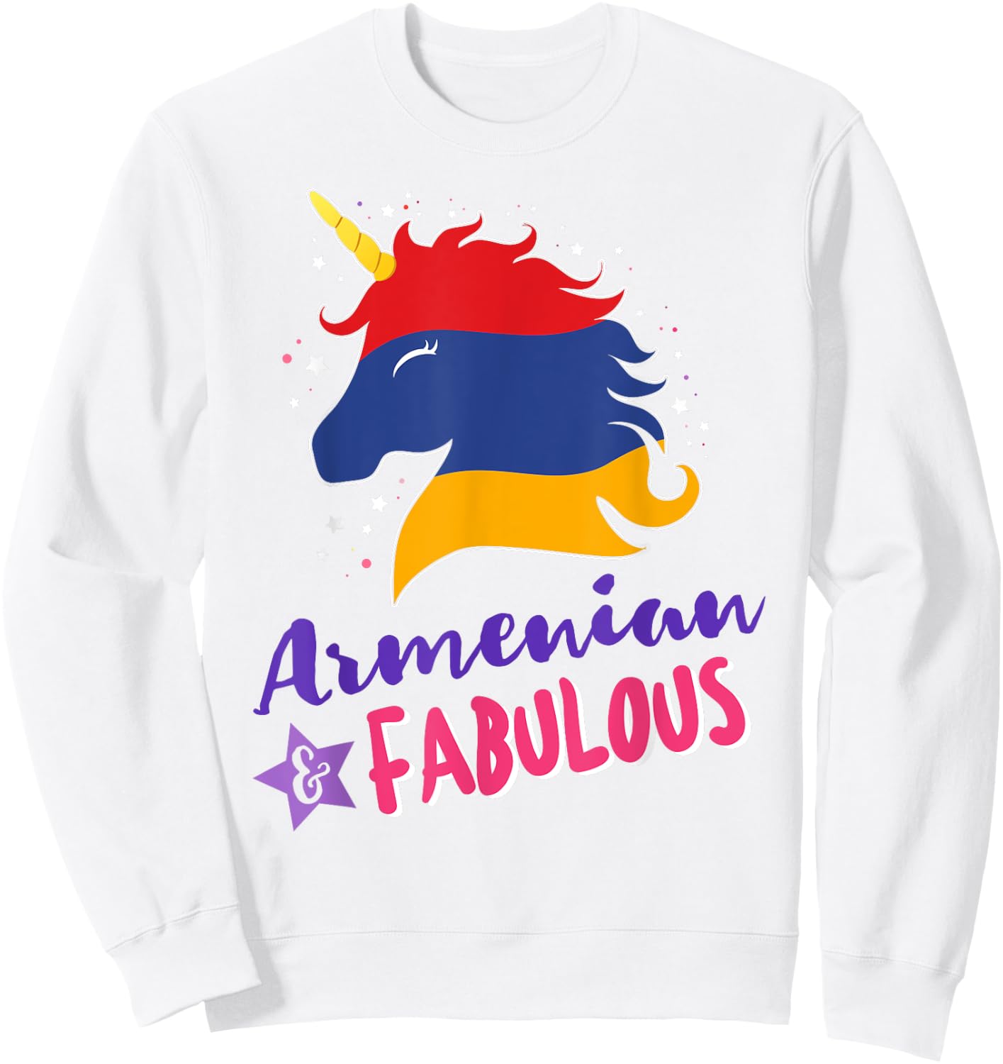 Armenia Armenian Unicorn Sweatshirt - Sweatshirt | White
