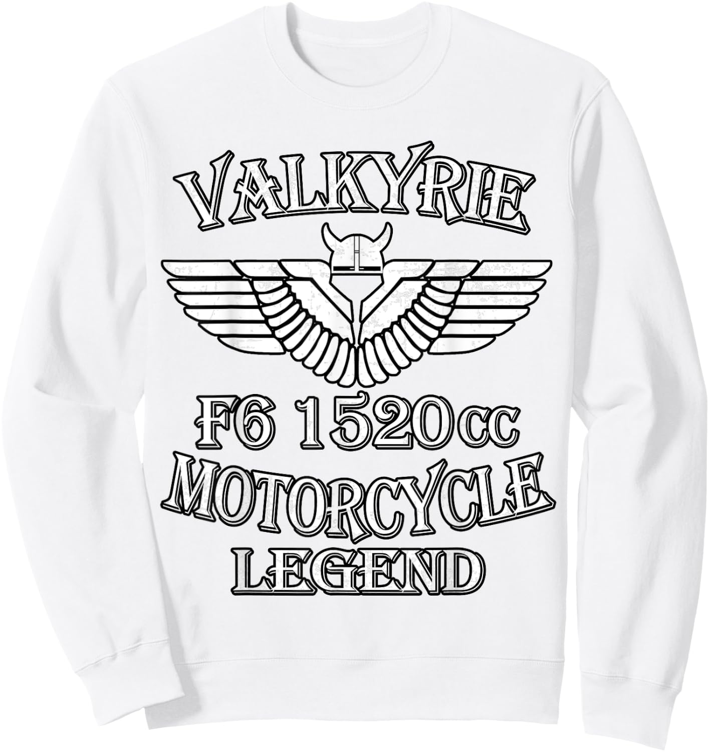 Valkyrie Motorcycle F6 1520cc Motorcycle Legend Sweatshirt - Sweatshirt | White