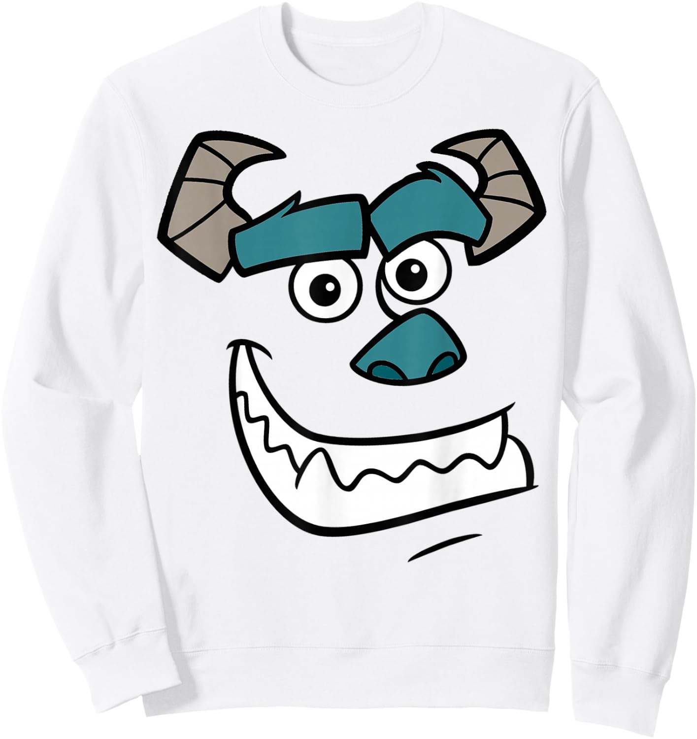 Disney Pixar Monsters, Inc. Halloween Sulley Face Costume Sweatshirt - Sweatshirt | White