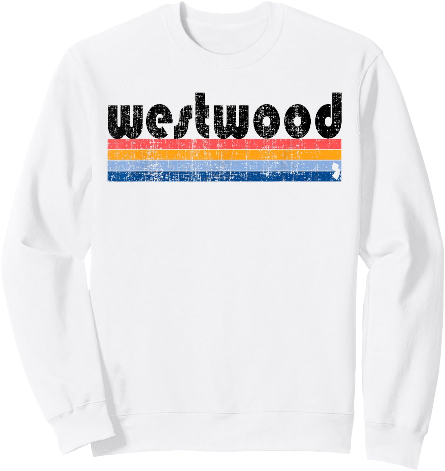Vintage 80s Style Westwood NJ Sweatshirt - Sweatshirt | White