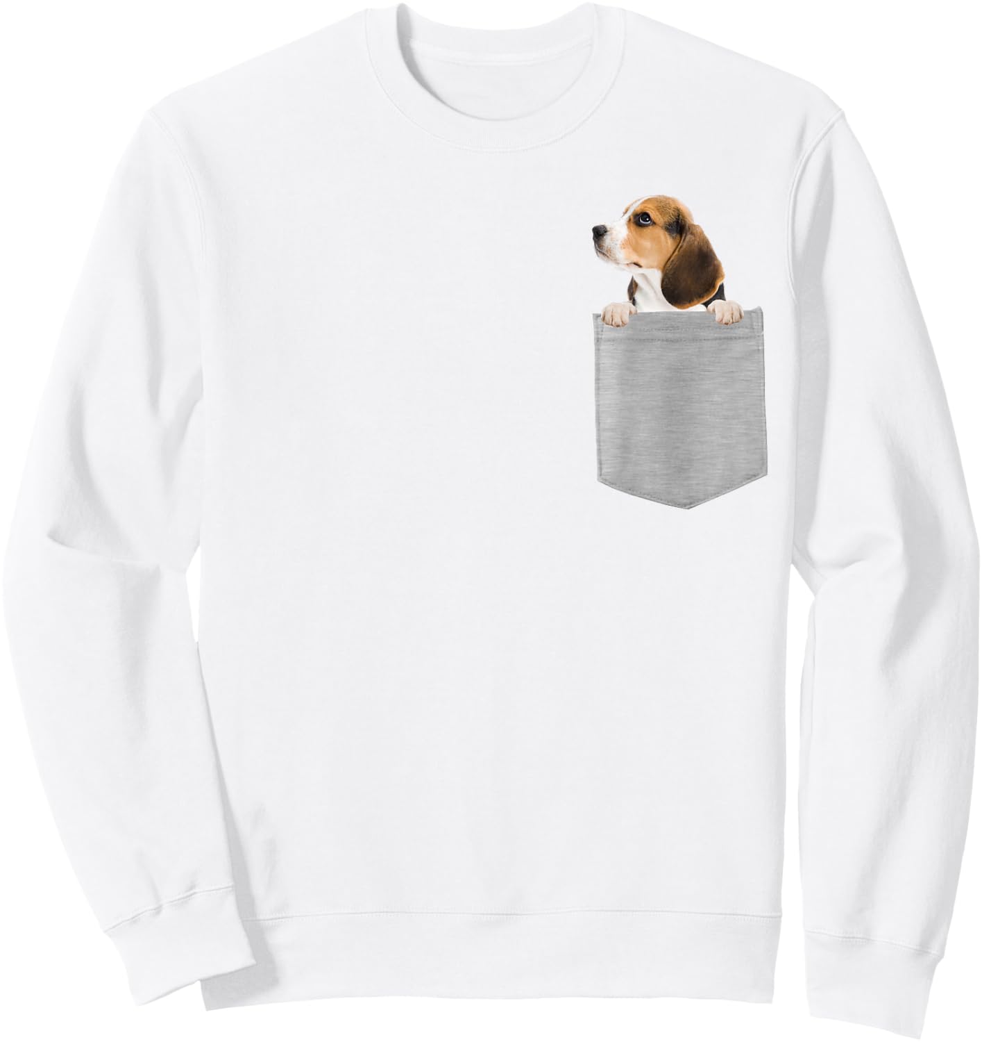 Dog in Your Pocket Beagle Puppy Sweatshirt - Sweatshirt | White
