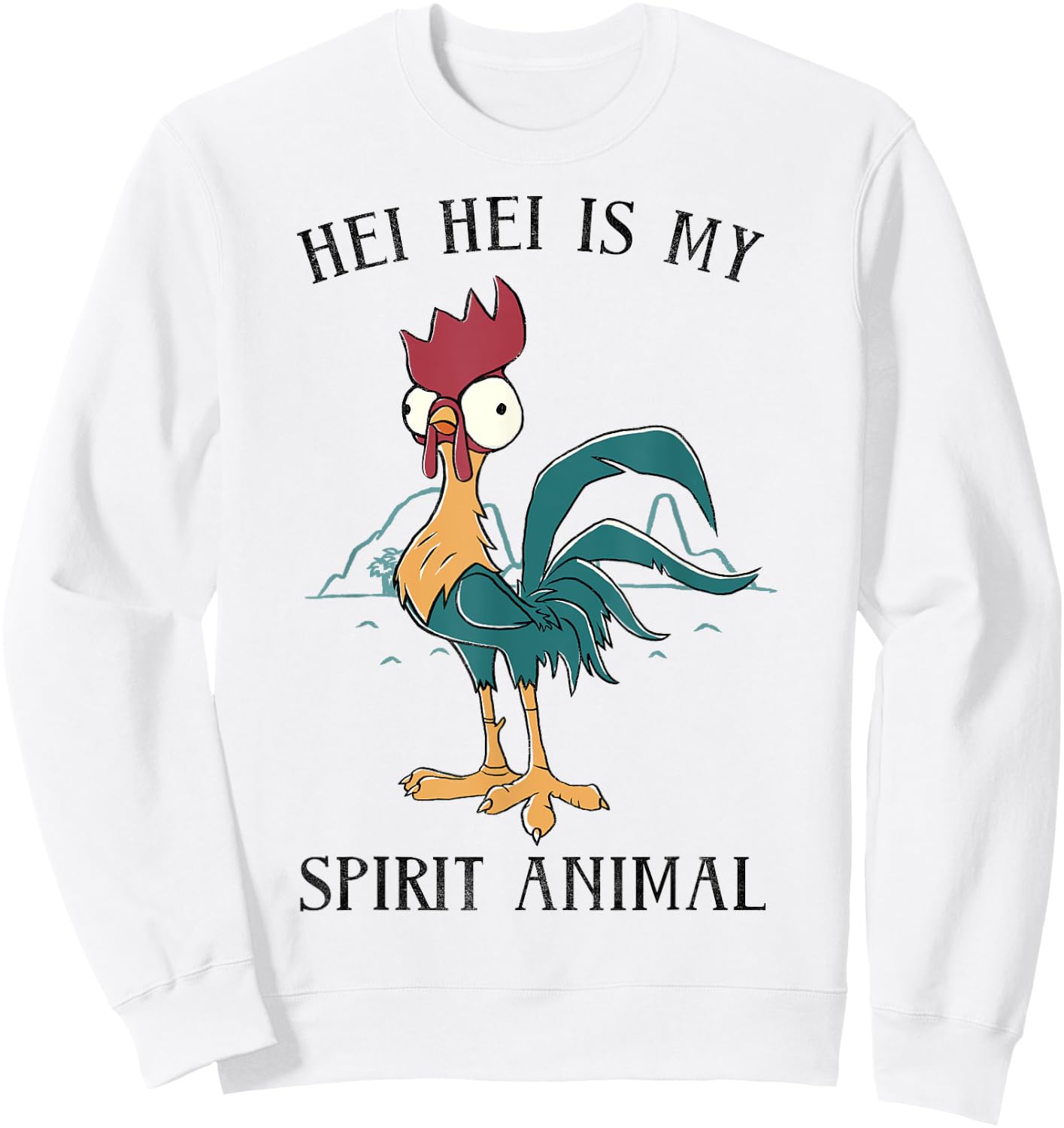 Disney Moana Hei Hei Is My Spirit Animal Portrait Sweatshirt - Sweatshirt | White