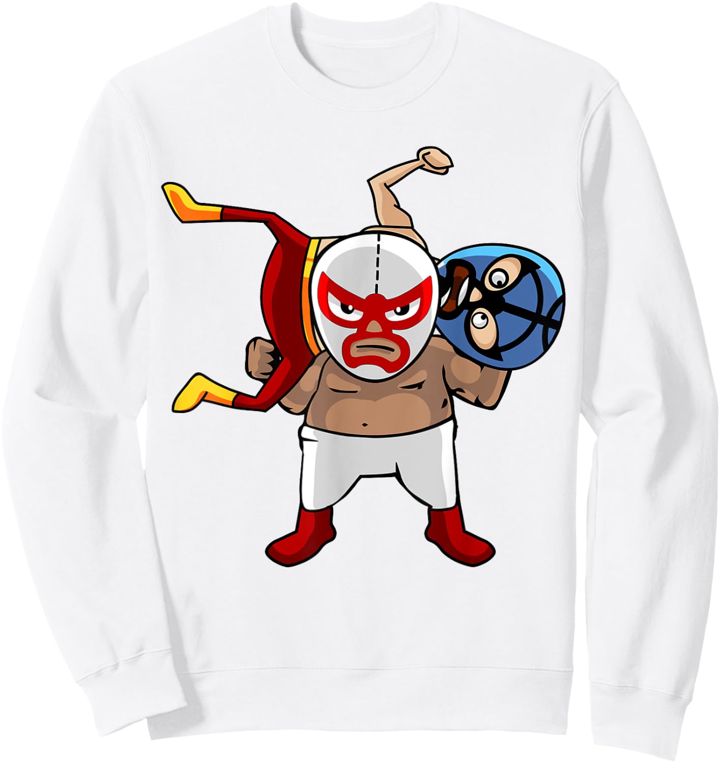 Cool Mexican Wrestling Lucha Libre Mask - Retro Legend Sweatshirt - Sweatshirt | White