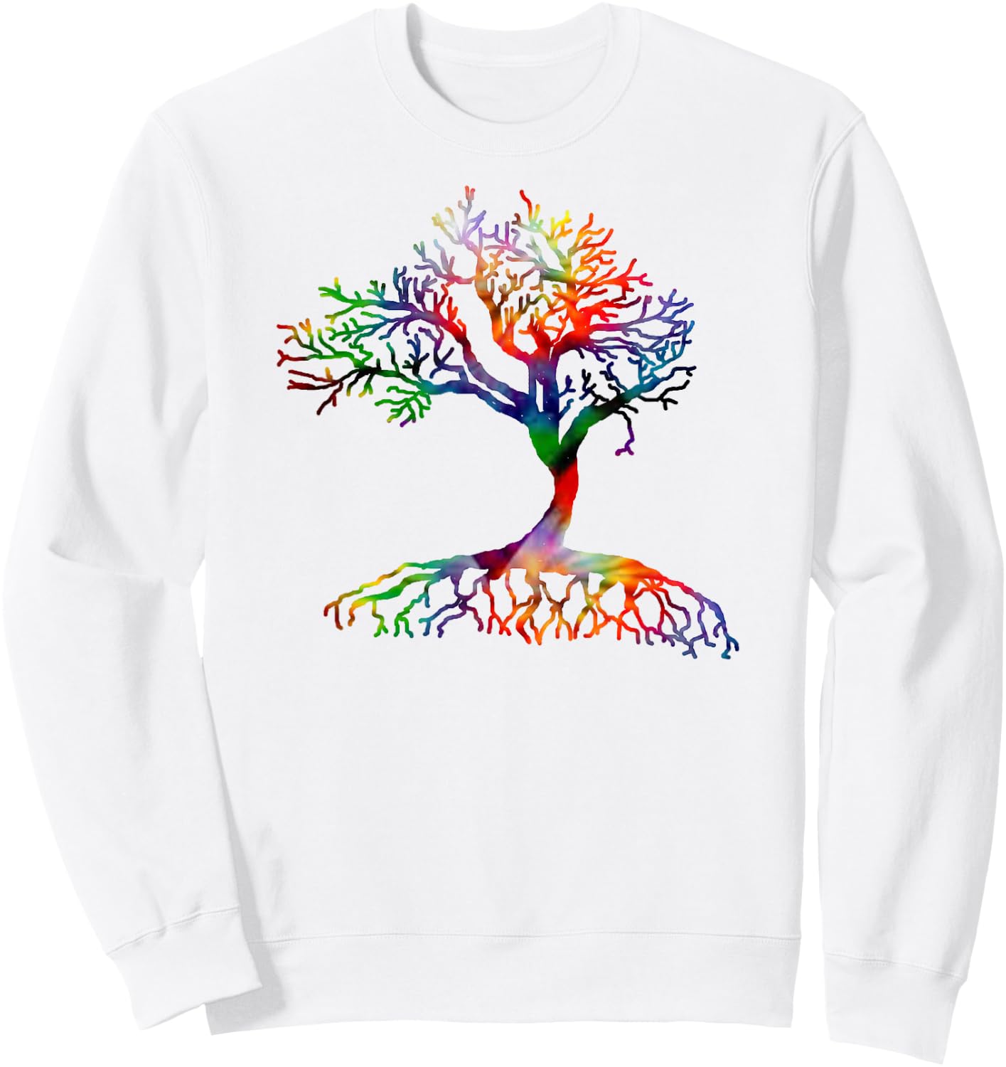 Tree Shirt Tie Dye Artist hand drawn tree of life Sweatshirt - Sweatshirt | White