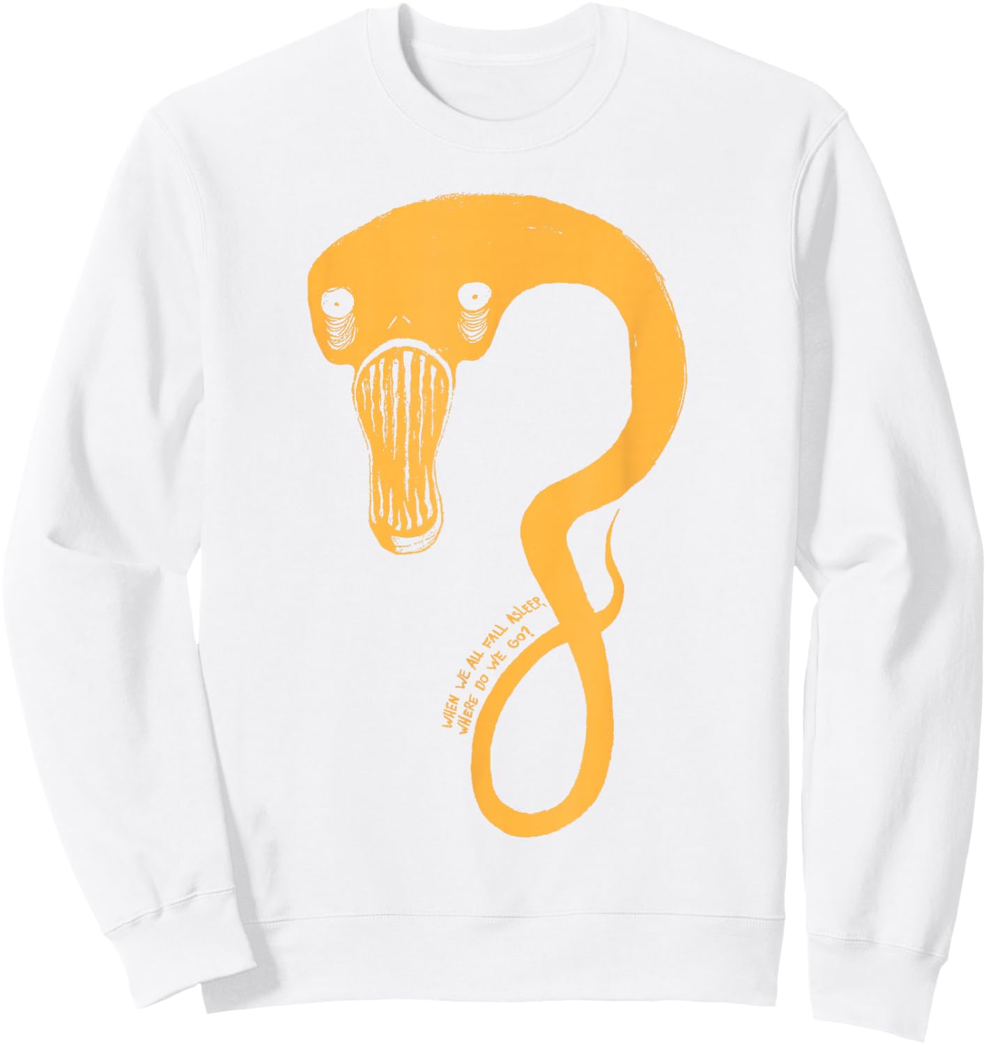 Billie Eilish Official Orange Monster Sweatshirt - Sweatshirt | White