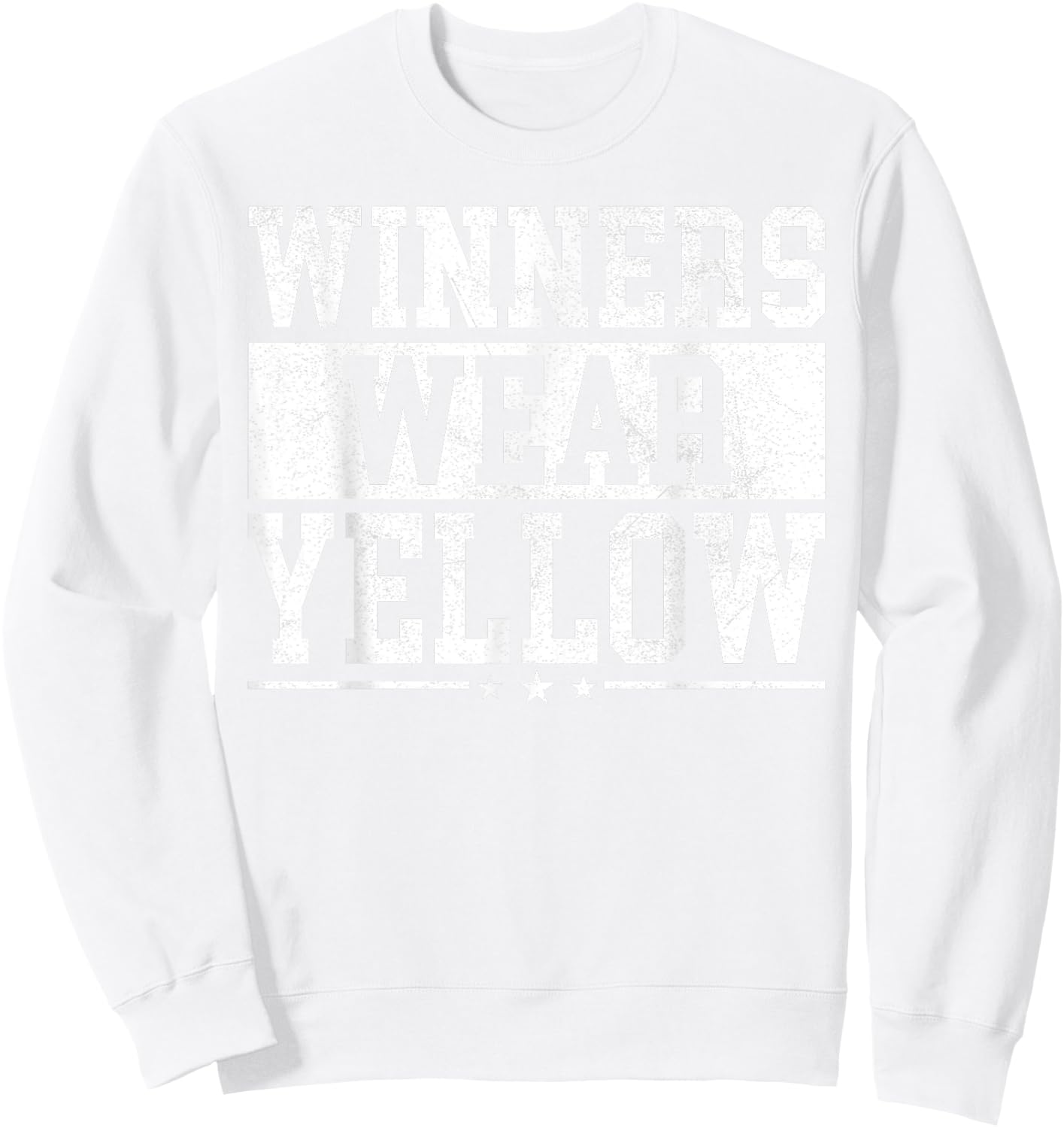 Winners Wear Yellow Color War Camp Spirit Game Team Wear Sweatshirt - Sweatshirt | White