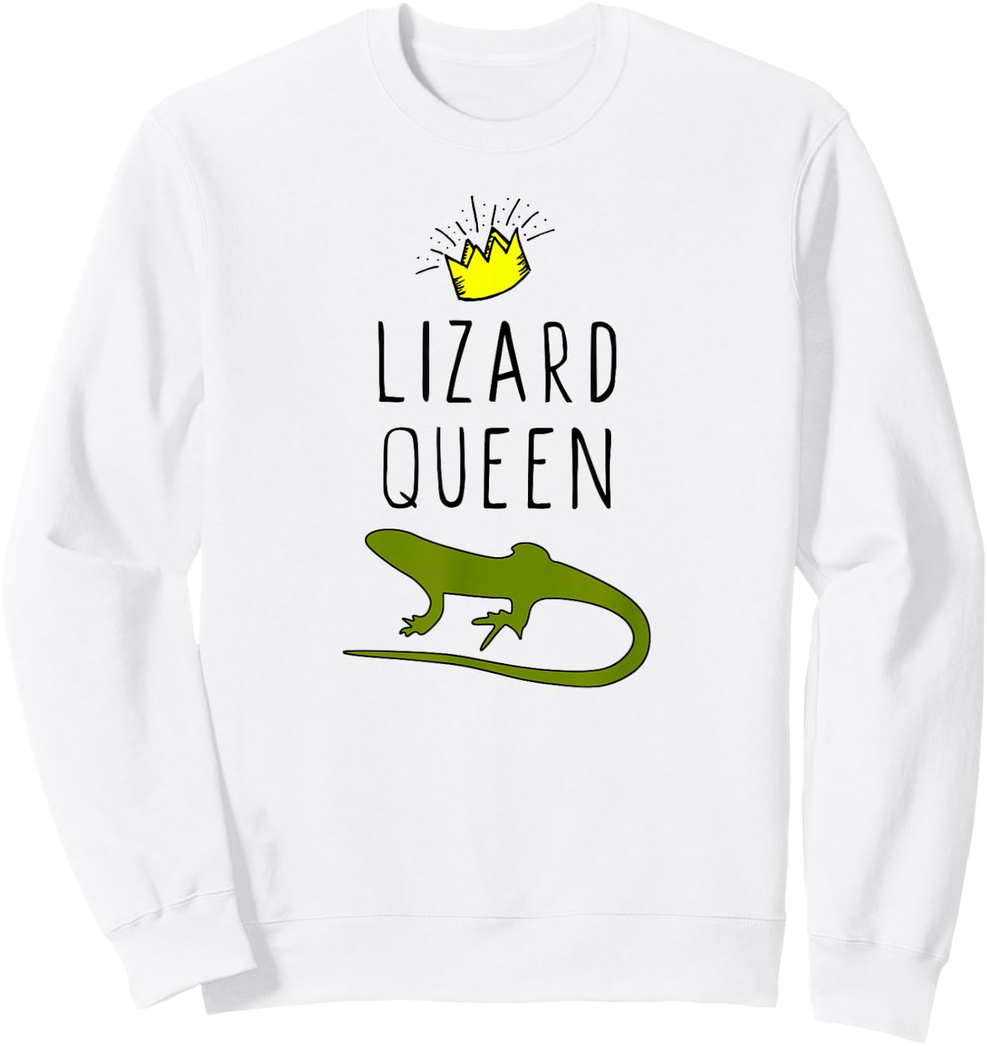 Lizard Queen Funny Lover Gift Christmas Sweatshirt - Sweatshirt | White