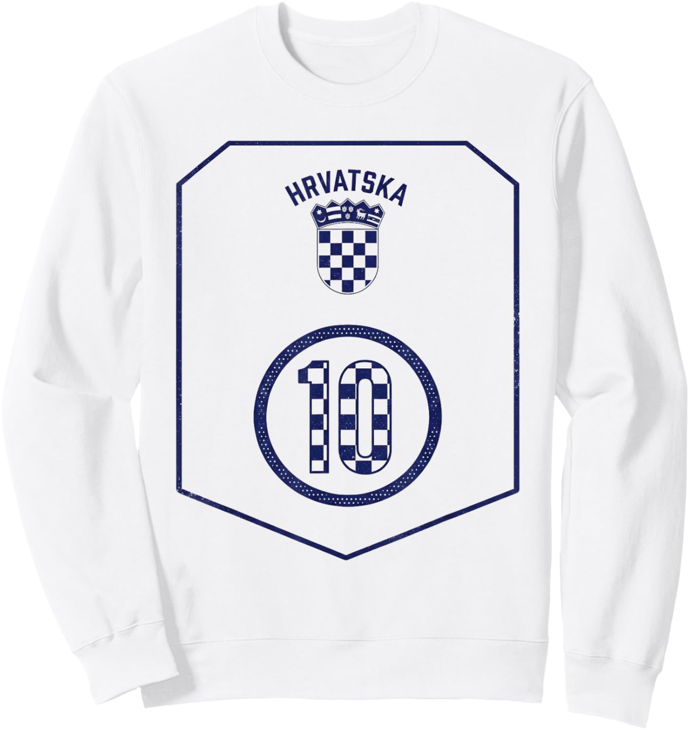 Croatia Hrvatska Flag Zagreb Croatian Jersey Retro Sweatshirt - Sweatshirt | White