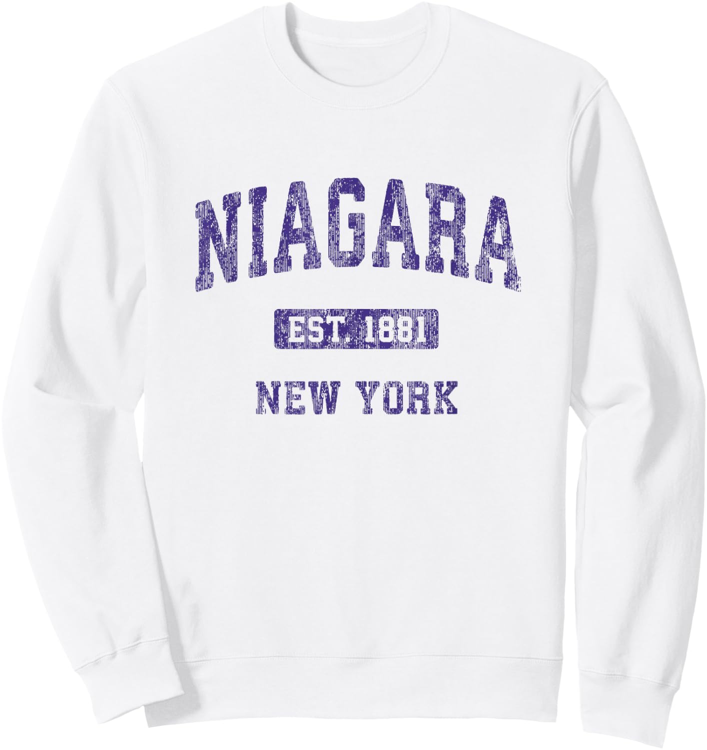 Niagara New York NY Vintage Athletic Sports Design Sweatshirt - Sweatshirt | White