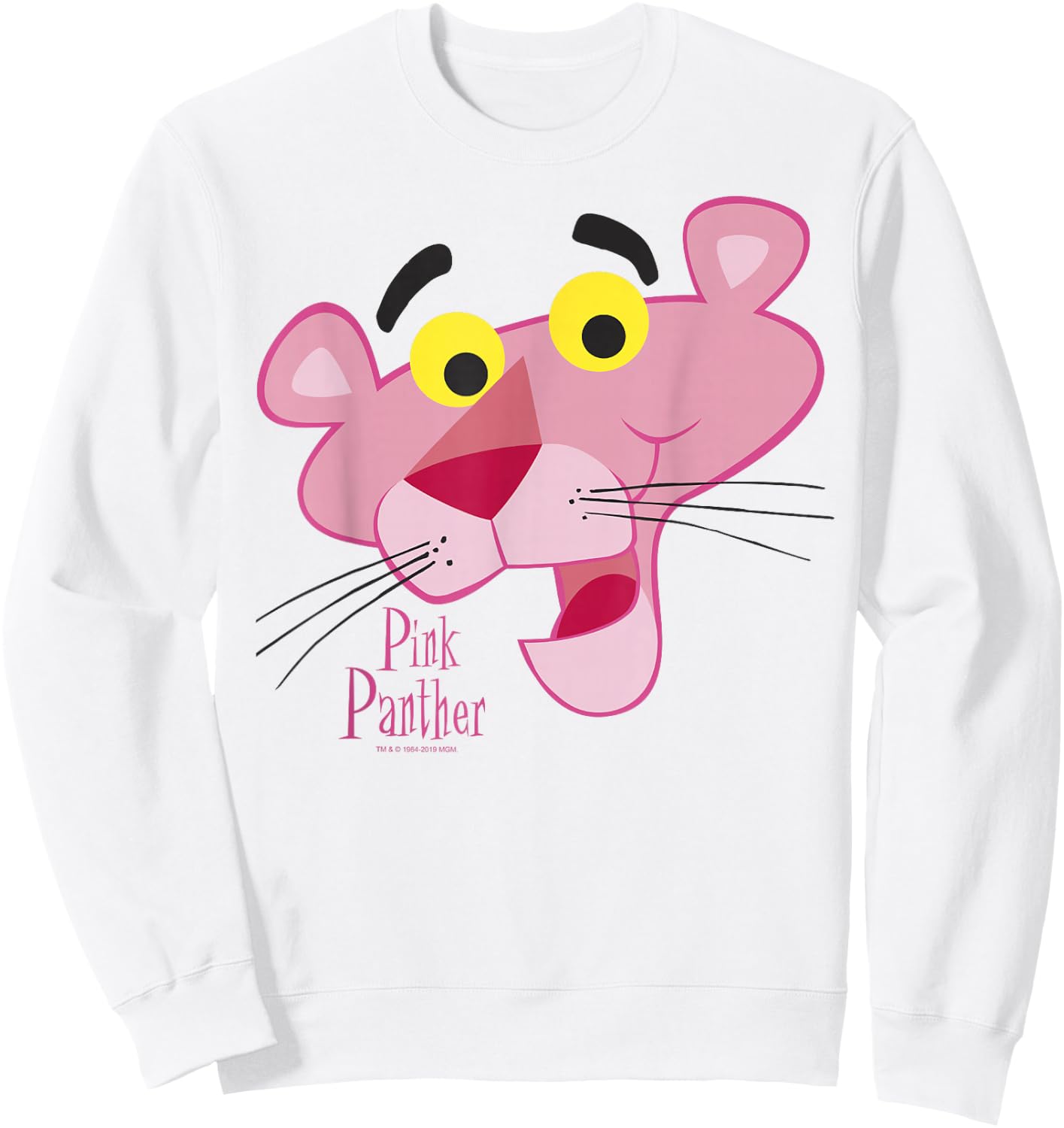Pink Panther Face Portrait Sweatshirt - Sweatshirt | White