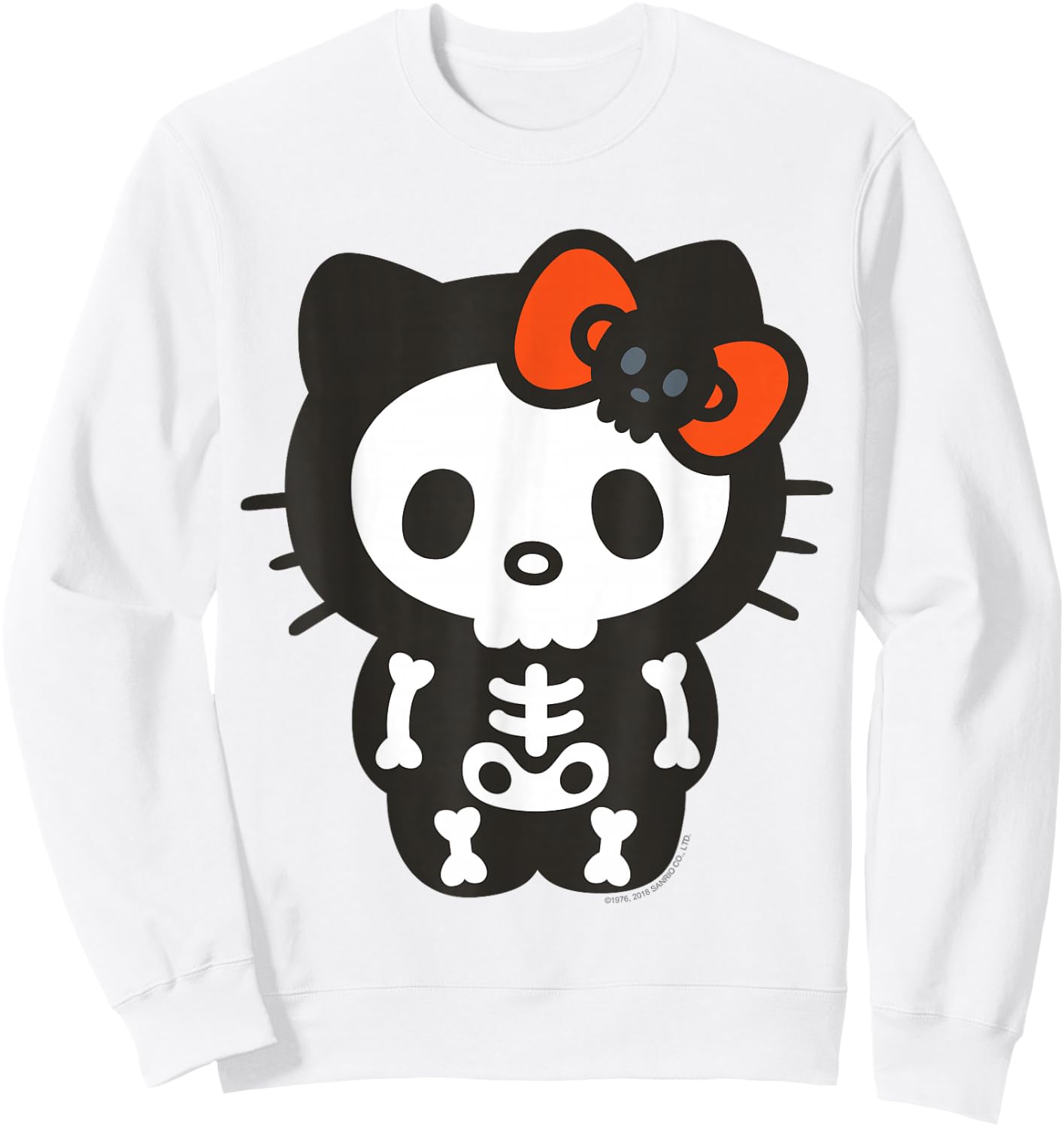 Hello Kitty Skeleton Halloween Shirt Sweatshirt - Sweatshirt | White
