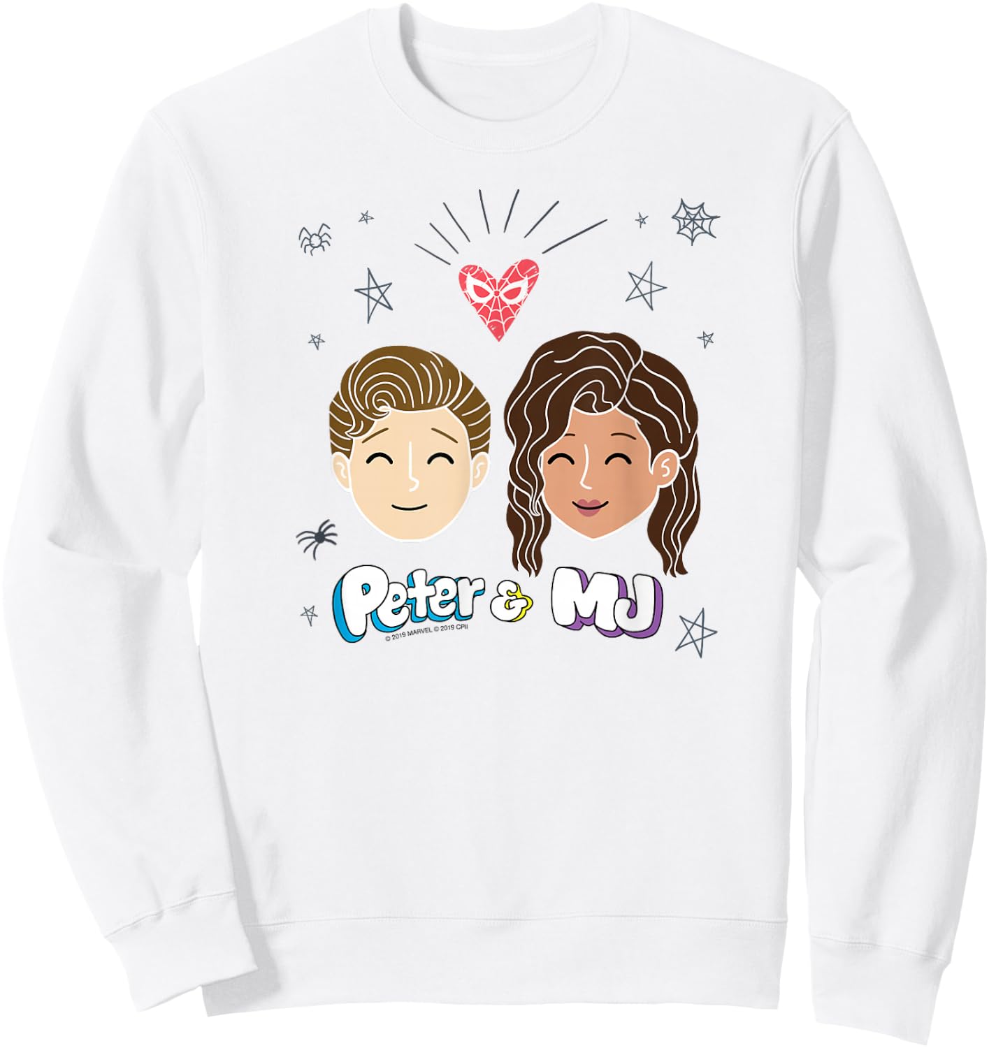 Marvel Spider-Man Far From Home Peter & MJ Love Sweatshirt - Sweatshirt | White