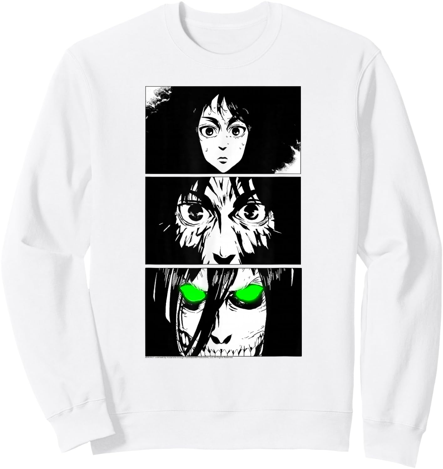 Attack on Titan Transformation to Titan Anime Sweatshirt - Sweatshirt | White