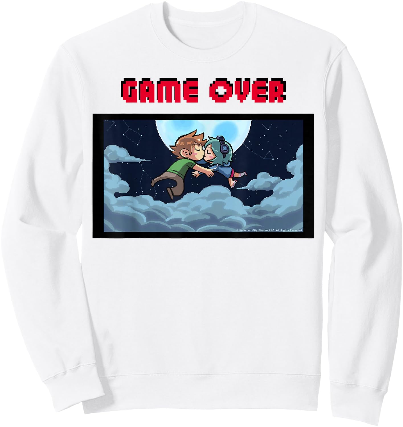 Scott Pilgrim Vs. The World Game Over Kiss Sweatshirt - Sweatshirt | White