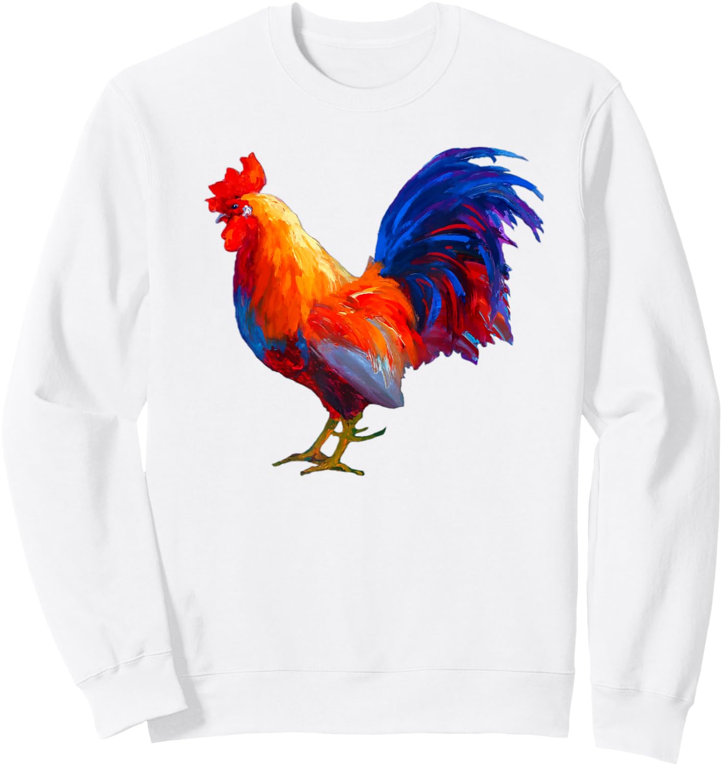 Rooster Country Decor Chicken Gallo Gifts Rooster Sweatshirt - Sweatshirt | White