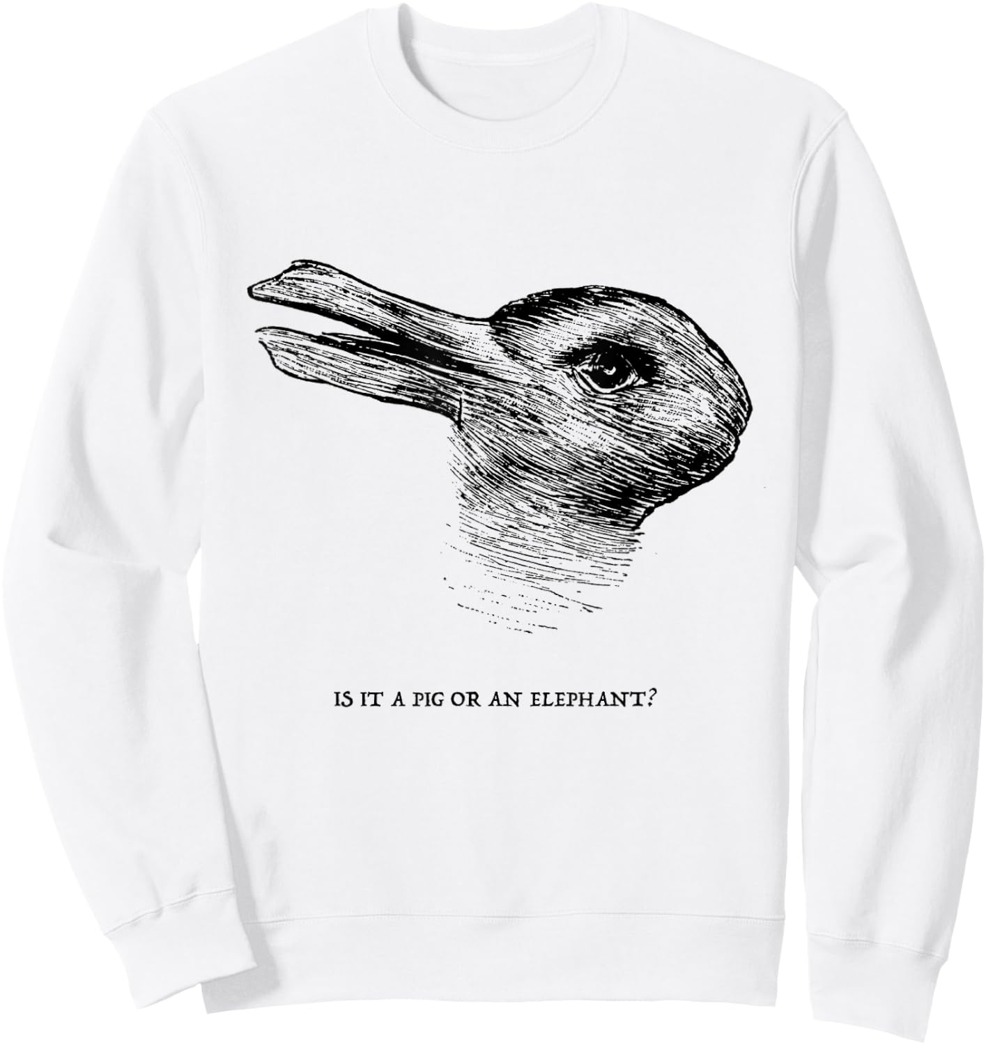 Optical illusion shirt: duck rabbit shirt Sweatshirt - Sweatshirt | White